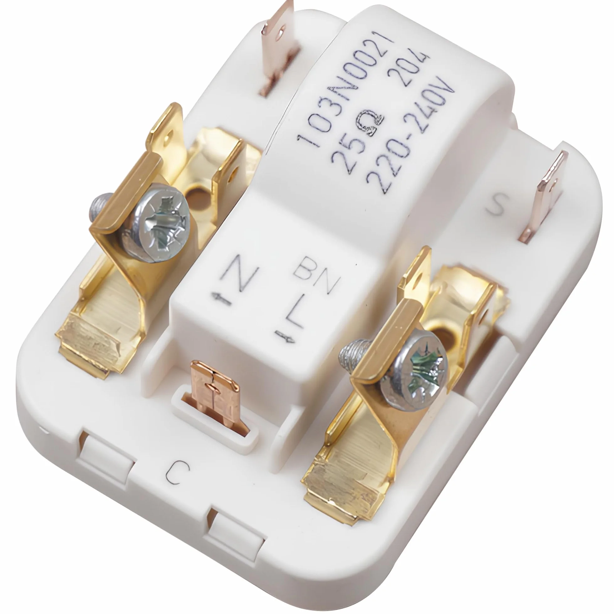 VIOKS Przekaźnik rozrusznika zamiennik do Danfoss 103N0021 Bosch 00151055 przekaźnik rozruchowy 4,8 mm AMP do kompresora lodówki – przekaźnik do kompresora, lodówki chłodziarki, lodówki, zamrażarki