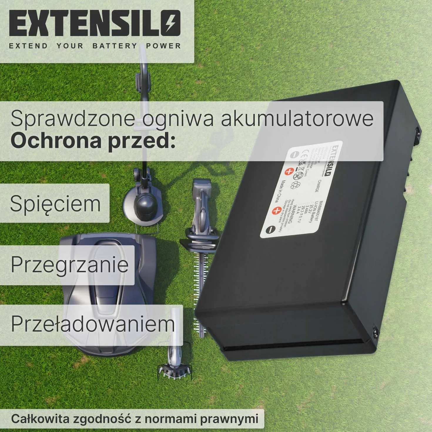 Akumulator kompatybilny z kosiarką Stiga Autoclip 230, 230S, M3, M5, M7 (3400 mAh, 25,2 V, litowo-jonowa)