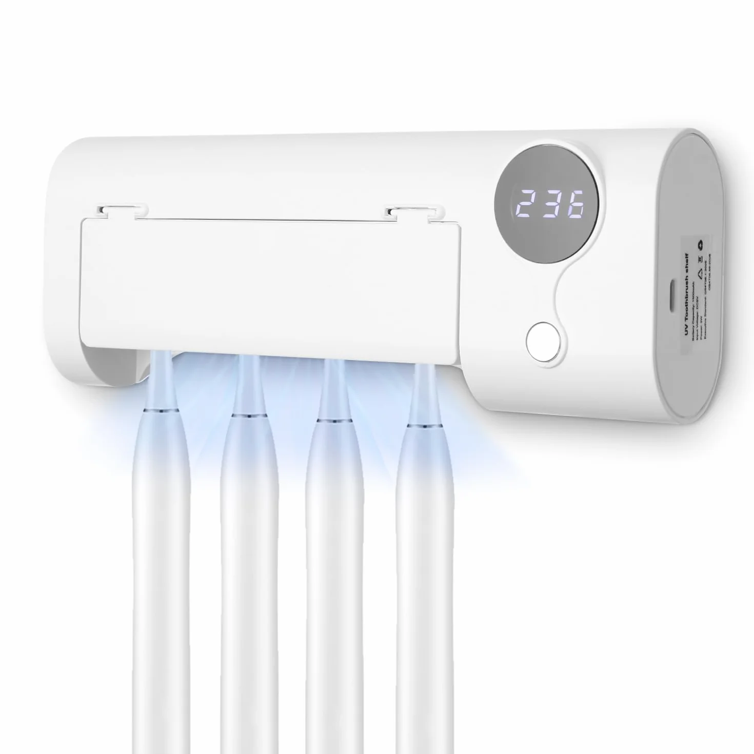 Szczoteczka do zębów, sterylizator UV, uchwyt do elektrycznej czyszczenia zębów, montaż szczoteczki na ścianę bez wiercenia, pojemnik na