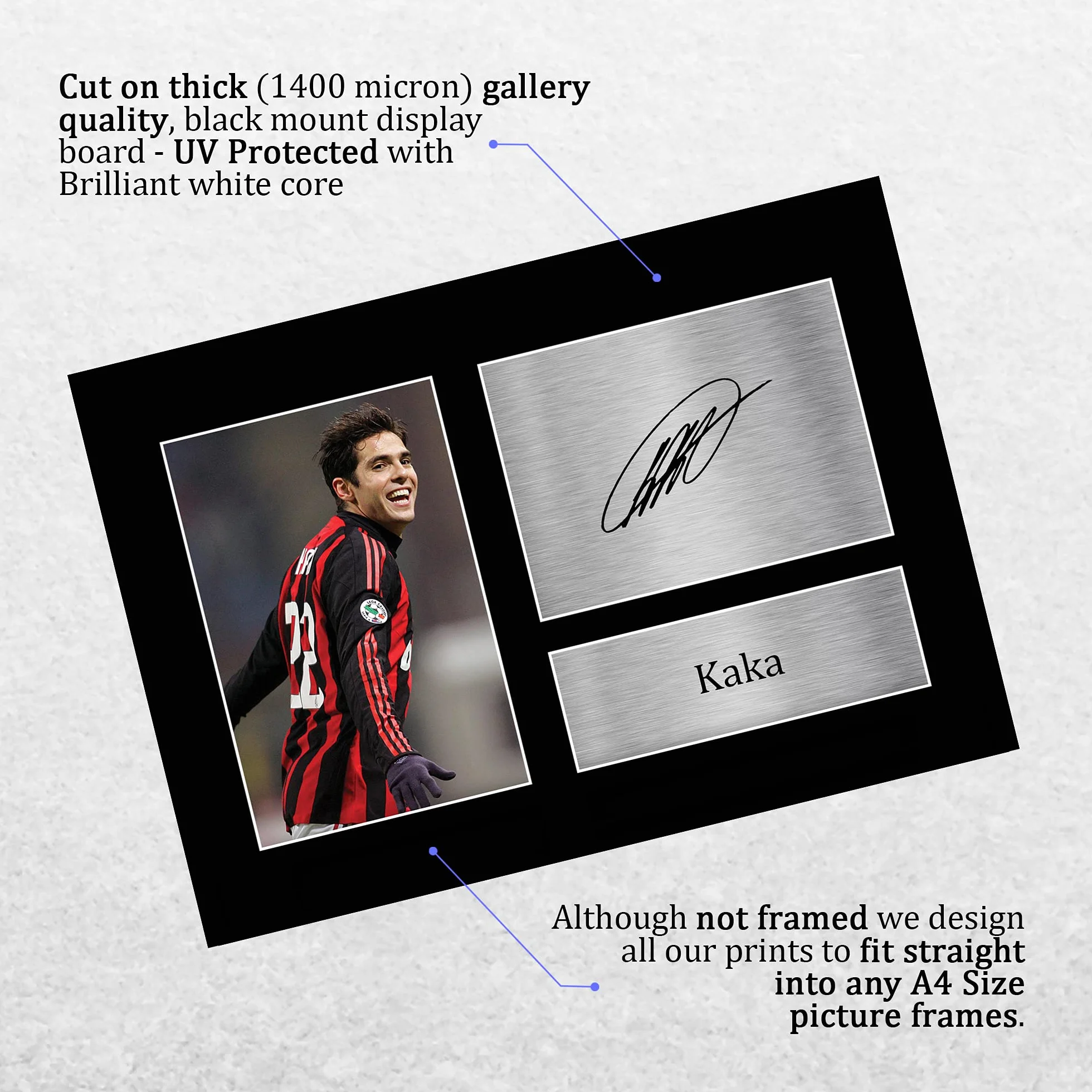 HWC Trading A4 Kaka A C Milan Prezenty Drukowane Podpisane Zdjęcie Z Autografem Dla Fanów Piłki Nożnej I Kibiców