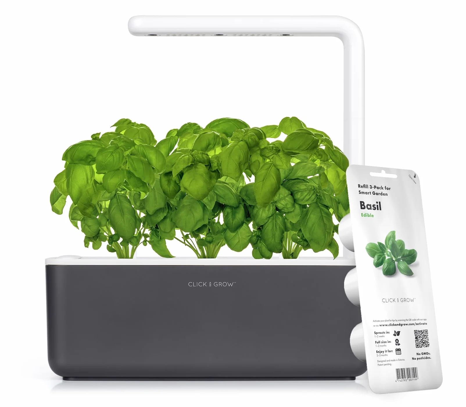 Click & Grow Smart Garden 3 Donica dla Roślin, Ciemnoszary, 30 x 28 x 10 cm