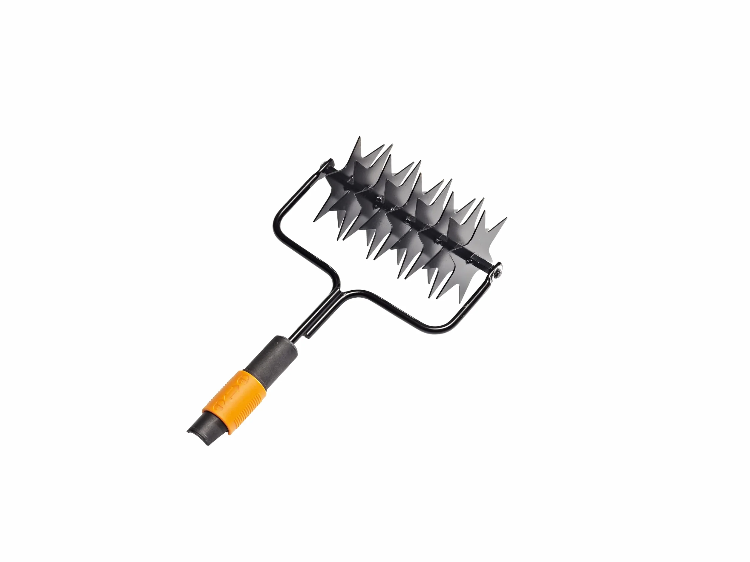 Fiskars Aerator obrotowy, Głowica, Szerokość: 20,5 cm, stal, Czarno-pomarańczowy, QuikFit, 1000689