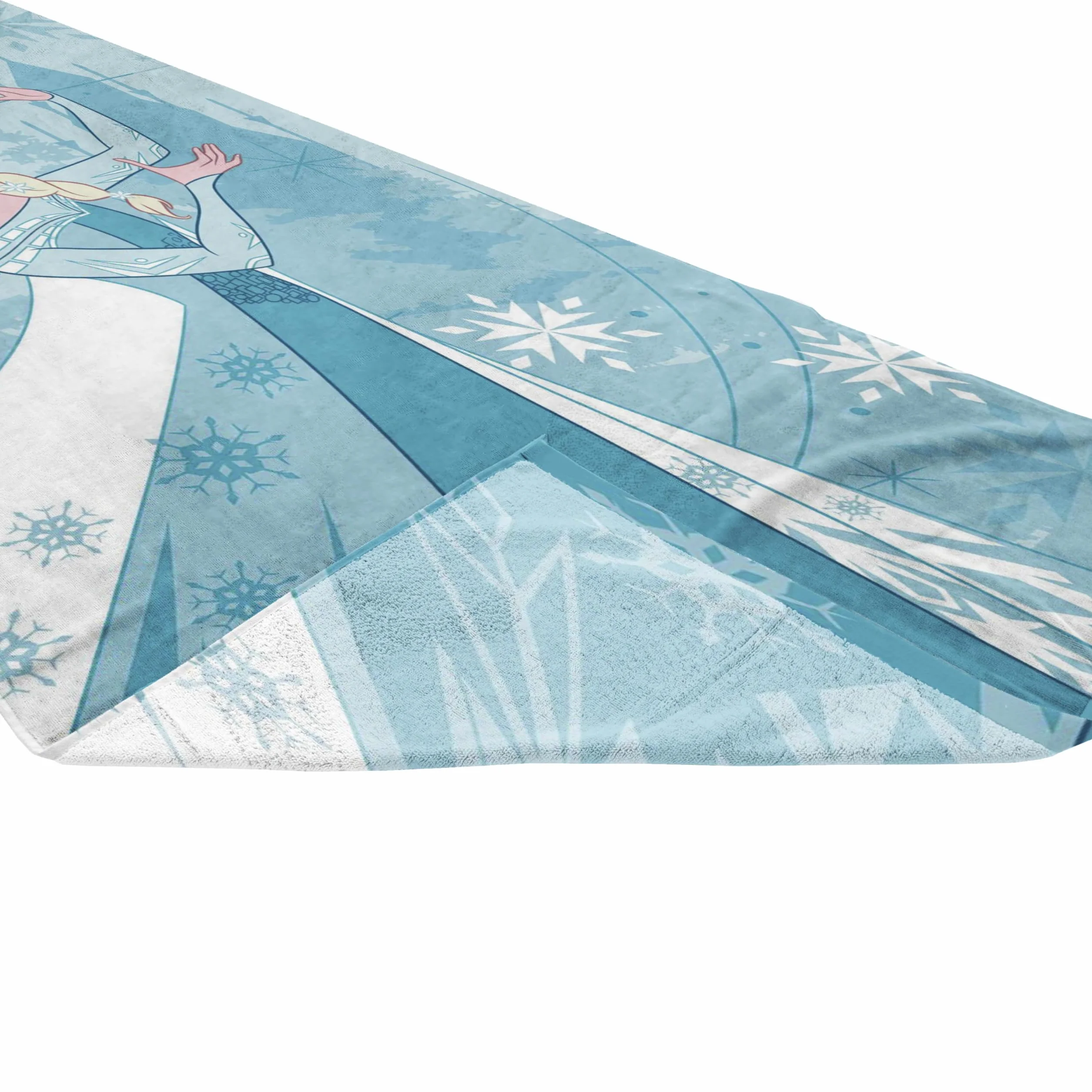 Jay Franco Ręcznik plażowy dla dzieci Disney Frozen 100% bawełna – 71 x 147 cm Super miękki ręcznik kąpielowy, basenowy i podróżny, oficjalny produkt licencjonowany, niebieski