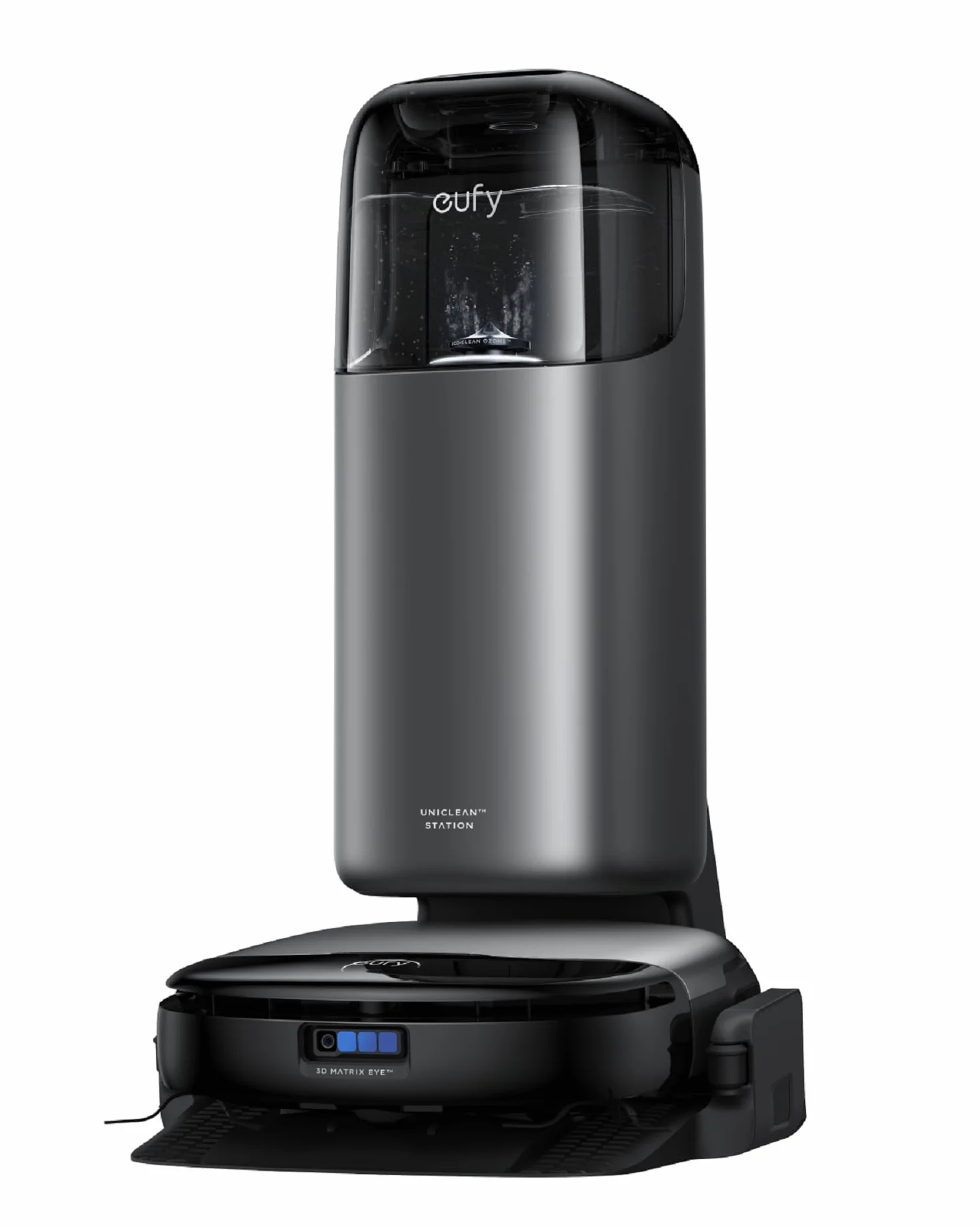 eufy Robot ssąco-mopujący S1 Pro HydroJet – 2 w 1, Eco-Clean Ozone, duża siła ssania, inteligentne wykrywanie przeszkód, automatyczne czyszczenie i suszenie rolki mopa, samoczynne opróżnianie