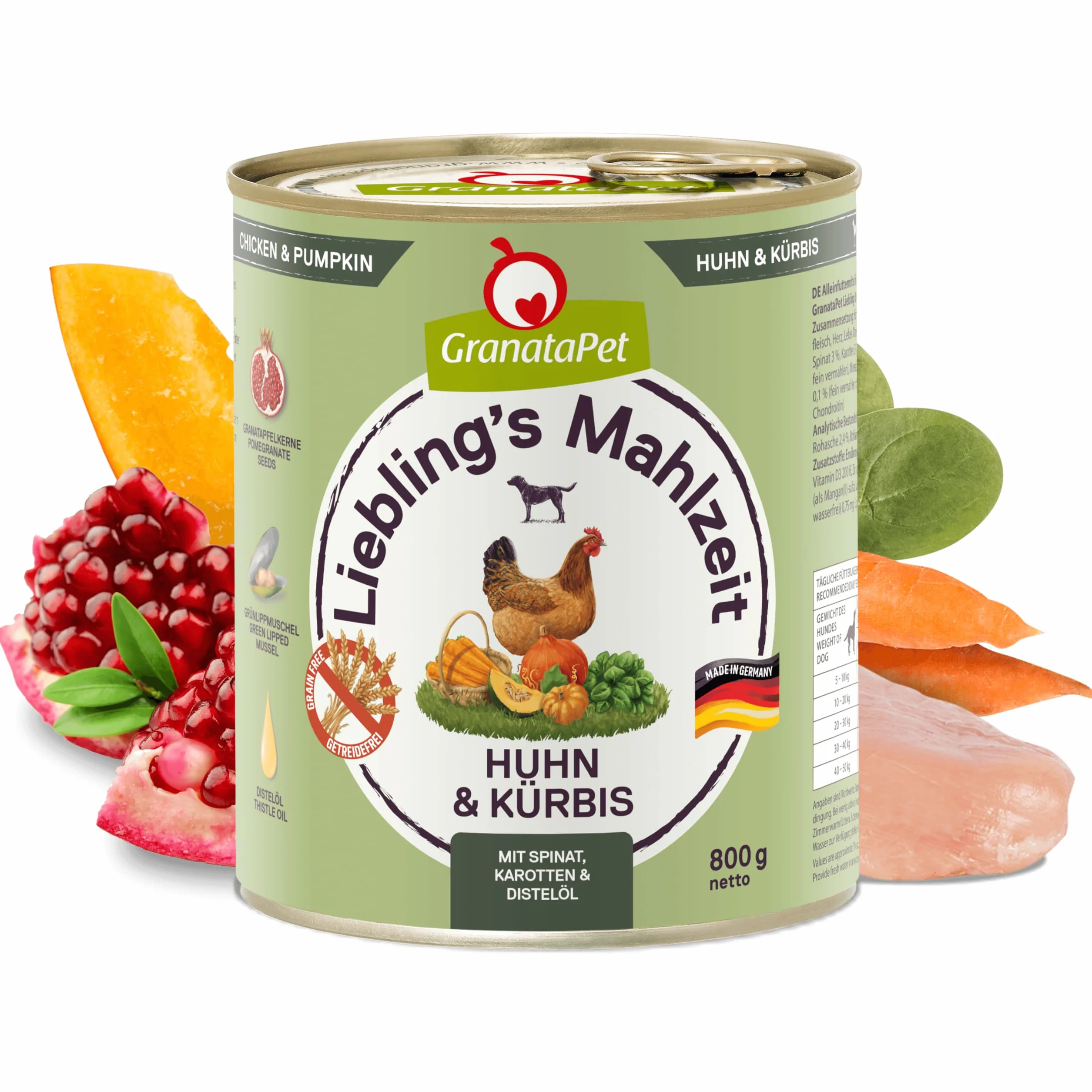 Granatapet Liebling'S Mahlzeit Karma dla Psów, Kurczak/Dynia, 6 x 800 g