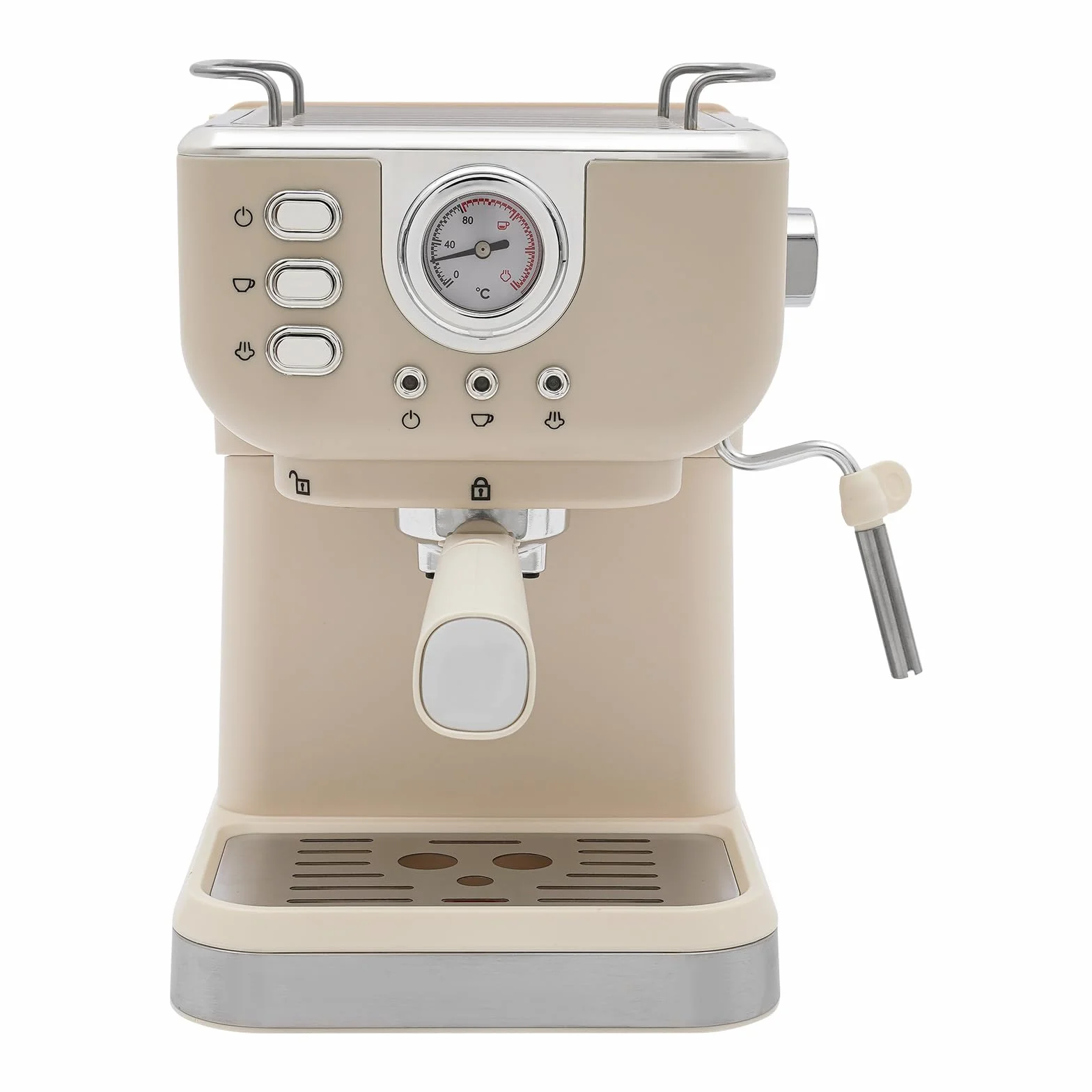 Ekspres do kawy ciśnieniowy, 1050W ekspresy do espresso, 20Bar ekspres do kawy, pojemność zbiornika na wodę 1,5L, zakres temperatur 92℃ ekspres do kawy Barista
