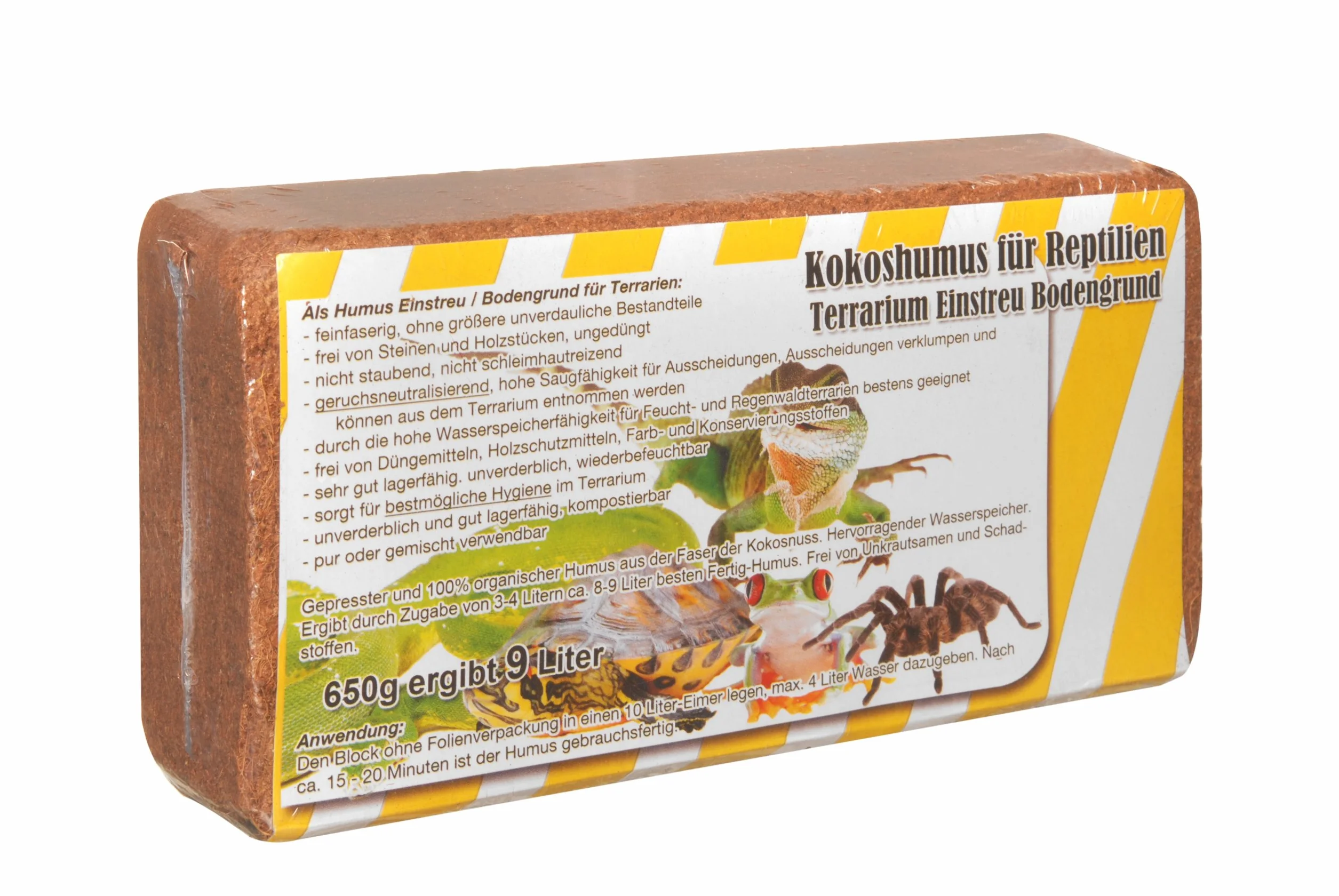 Ściółka kokosowa dla gadów 6 x 650 g podłoże terrarium mielony kokos