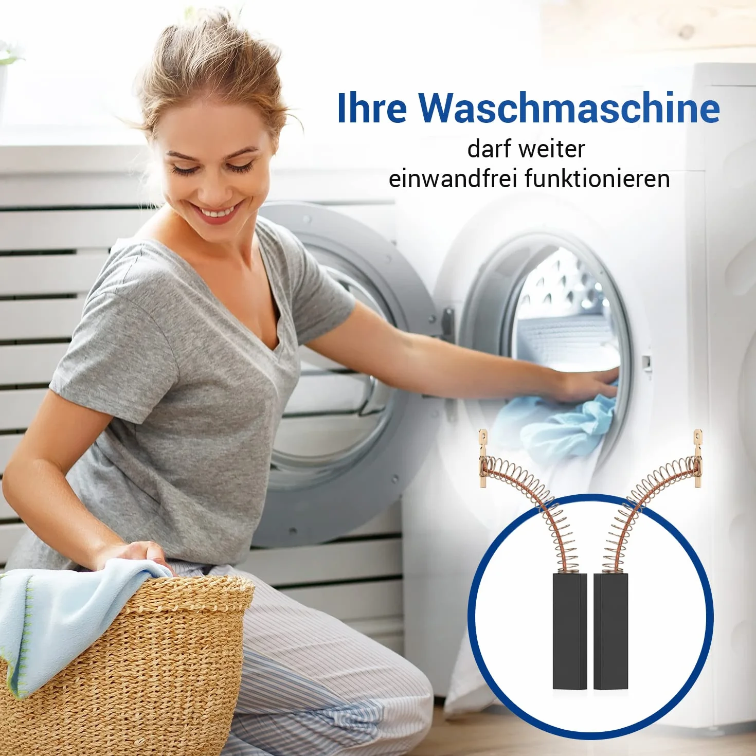 VIOKS Zestaw 2 szczotek węglowych Bosch do pralki 00154740 Bosch 4,8 mm AMP do suszarki Bosch Siemens