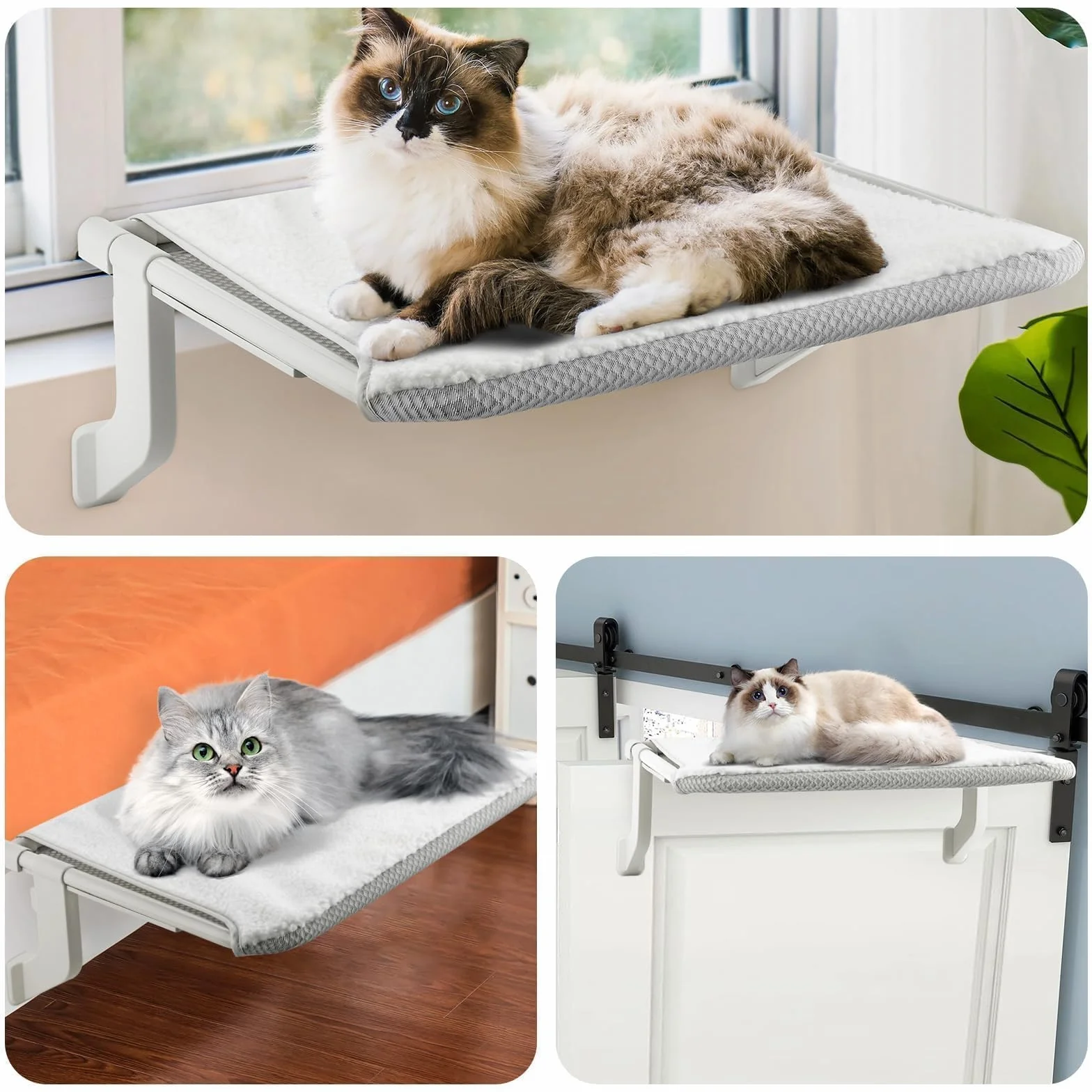 Hamak dla kota z stali nierdzewnej, mesh window cat hammock, 4 przyssawki, 18 kg