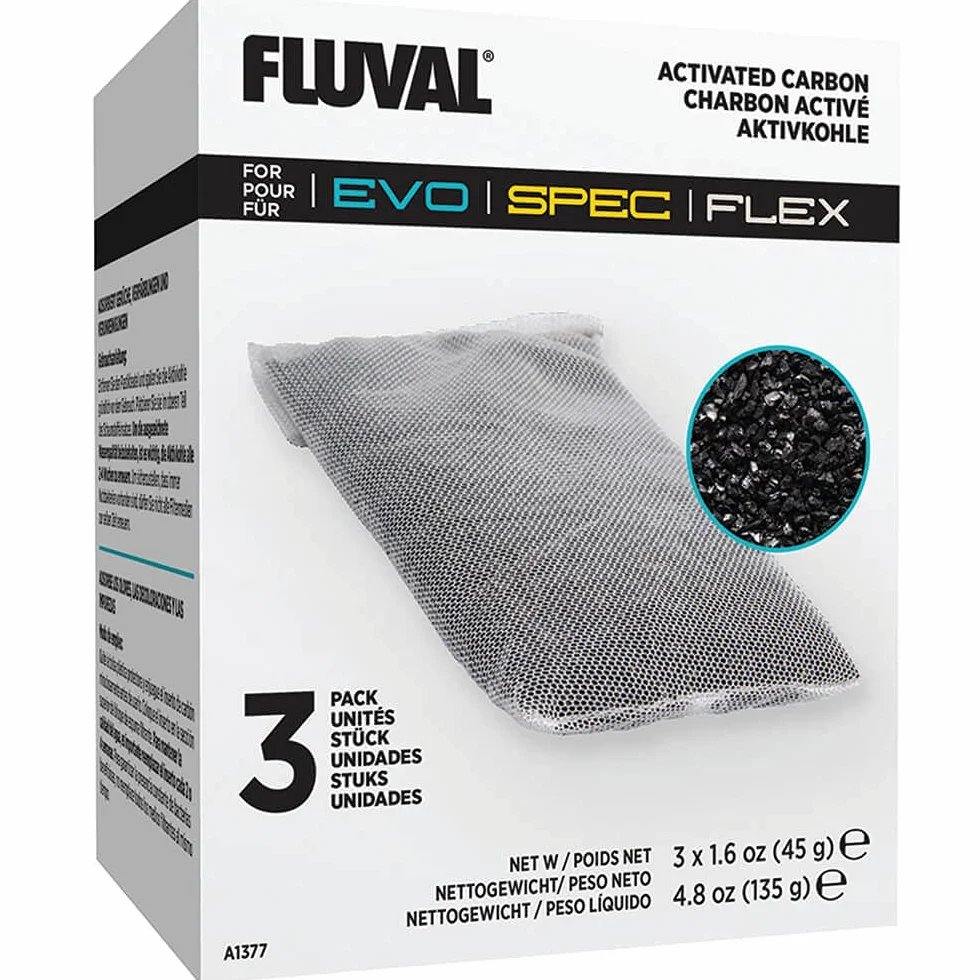 Fluval Wkład filtrujący z węglem aktywnym do akwariów Flex 34 L 57 L 123 L Spec 1 3 5