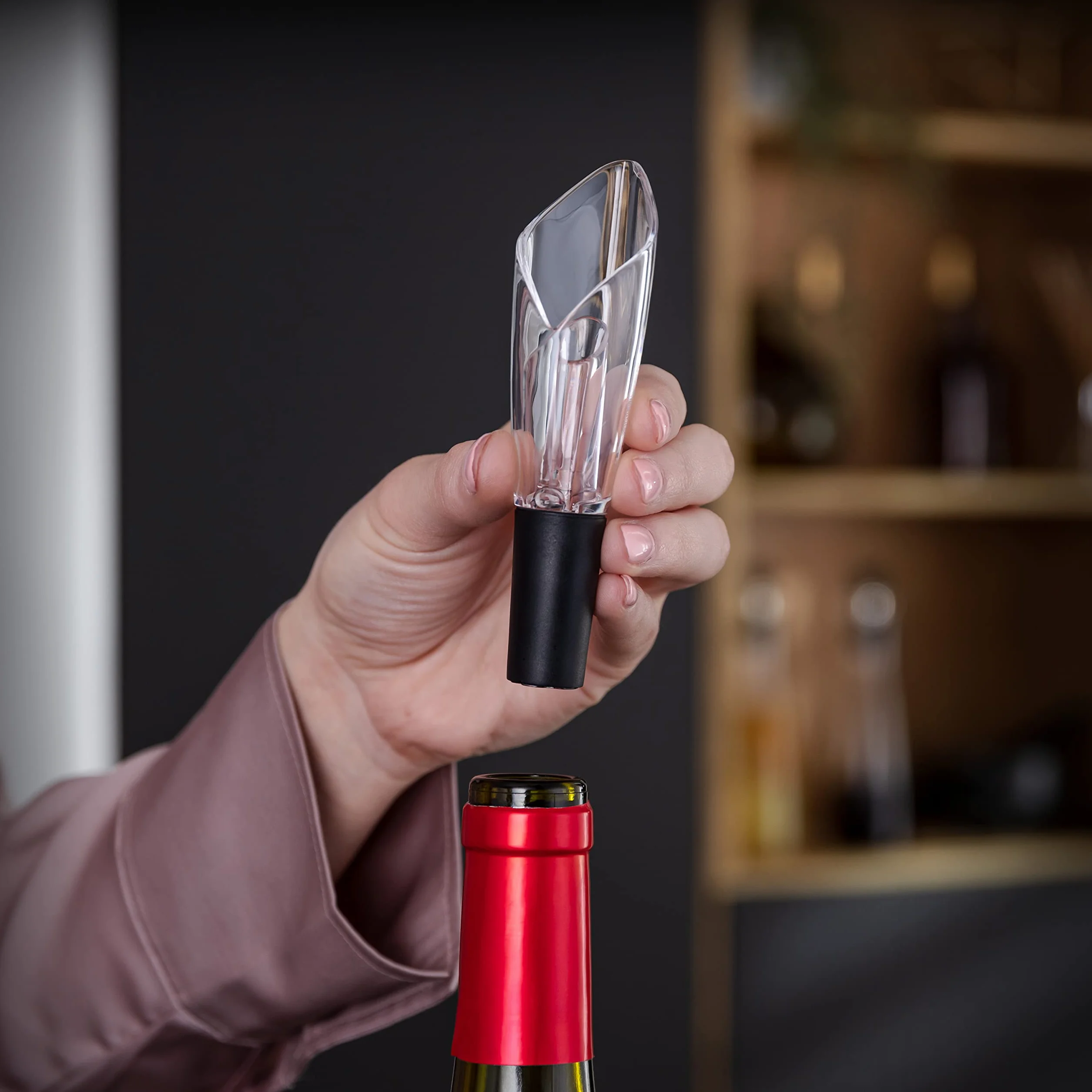 Haier HAWGKIT02 Zestaw akcesoriów do wina, w tym napowietrzacz i łapacz kropel w kształcie tulipana, zatyczka próżniowa, jakość premium