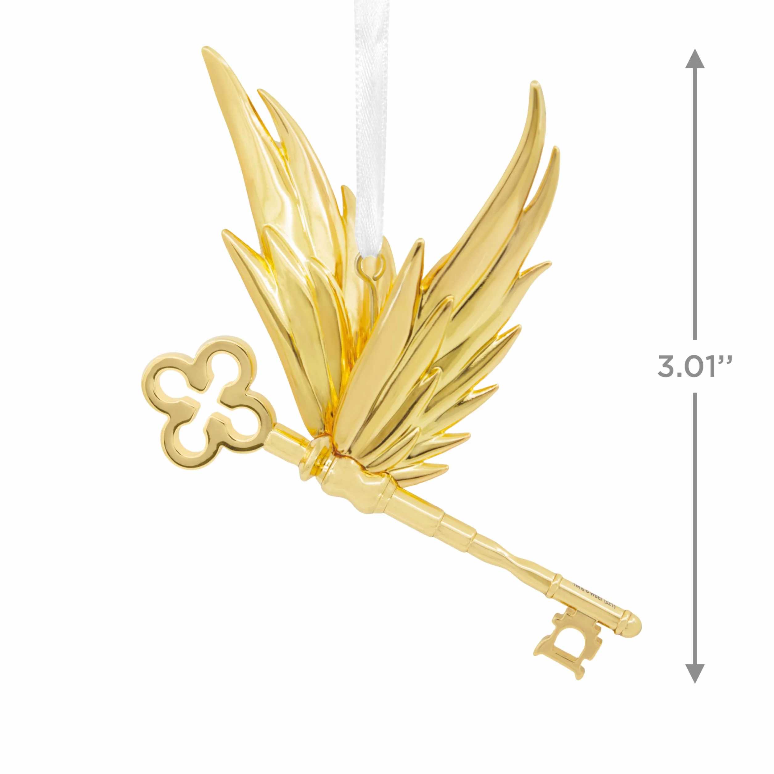 Hallmark Skrzydlaty klucz wysokiej jakości metalowa ozdoba, Harry Potter i kamień filozoficzny, dekoracja choinki z Harrym Potterem, świąteczna wisząca ozdoba, prezenty na Boże Narodzenie