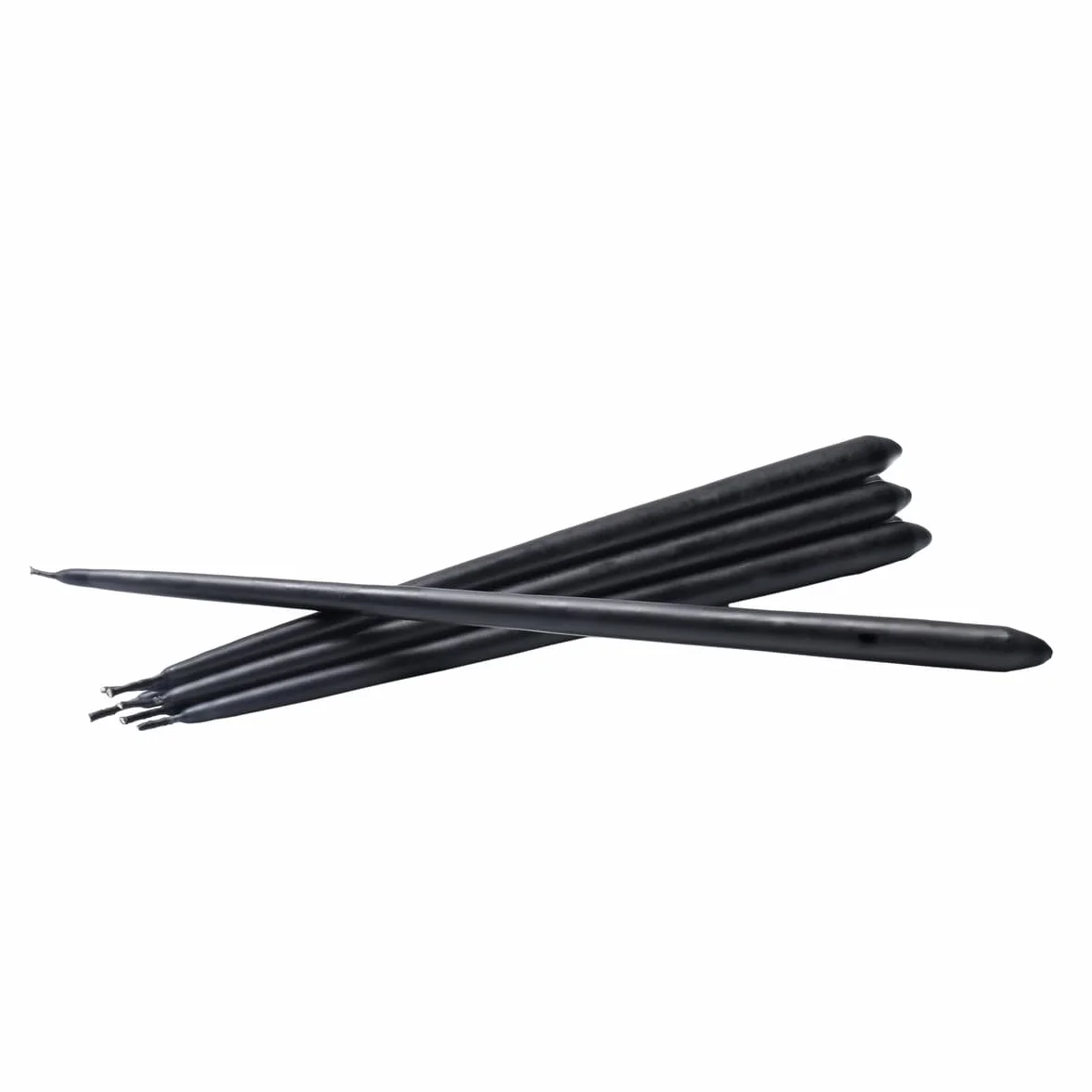 Stoff Nagel taper candles by Ester & Erik z wosku parafinowego w kolorze czarnym, czas palenia ok. 3,5 h, niekapiący, 6 sztuk, 36010