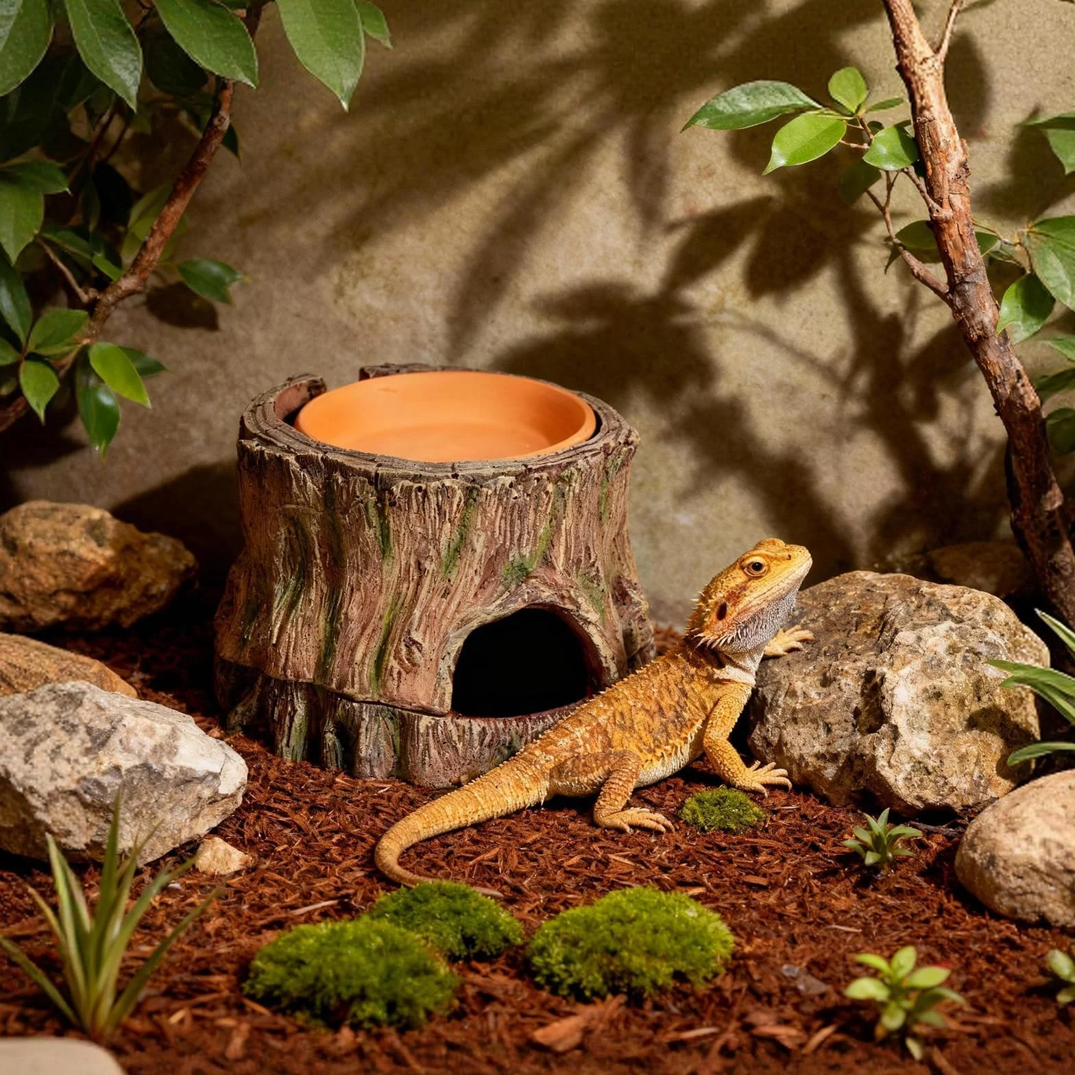 Wetbox 3 w 1 Terrarium Kryjówka Repti Schronienie dla Gekona Węża Żółwia Jaszczurki