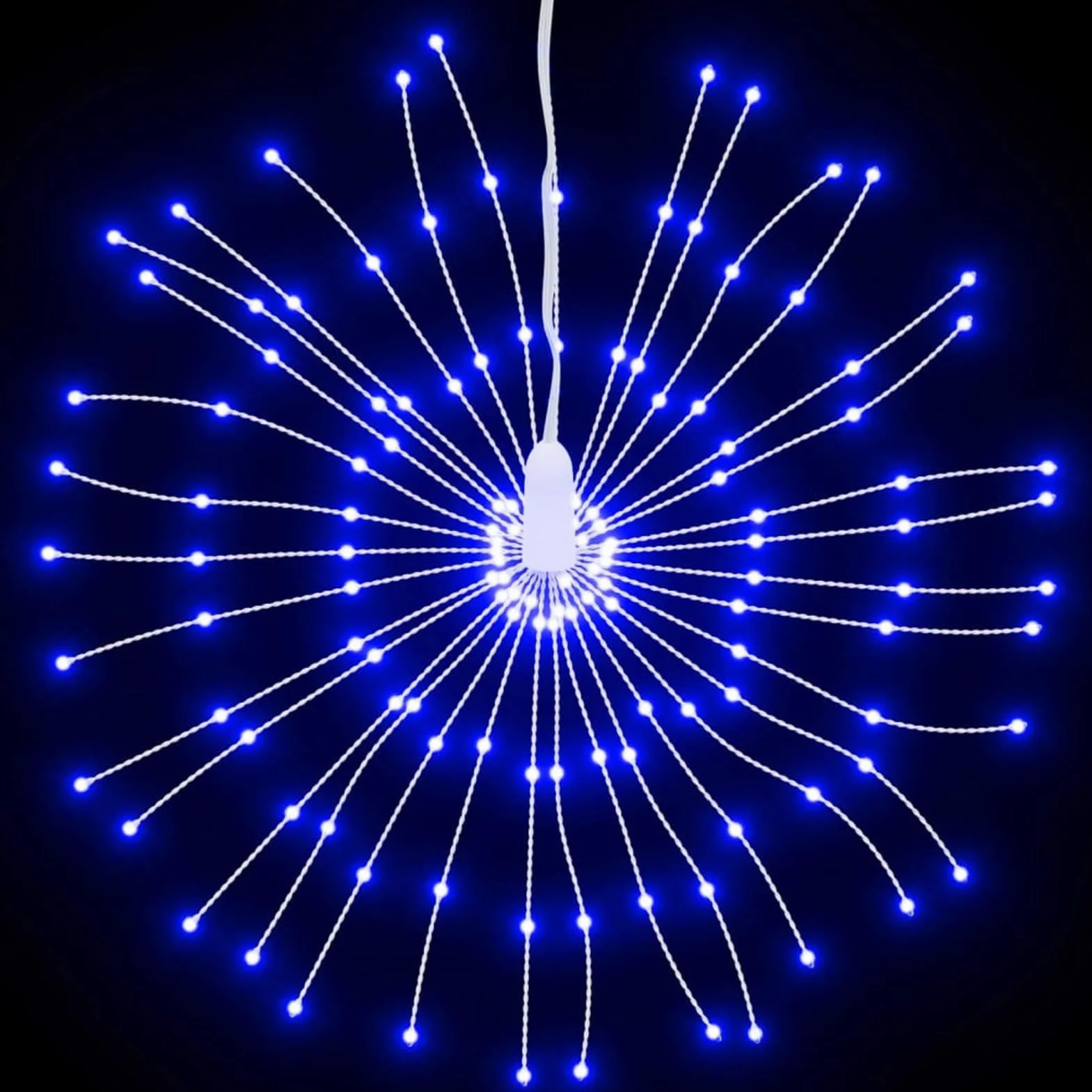 Homgoday Dekoracje świąteczne, dekoracje świąteczne, dekoracje świąteczne na zewnątrz, świąteczne oświetlenie galaktyki 140 diod LED 8 szt. niebieski 17 cm