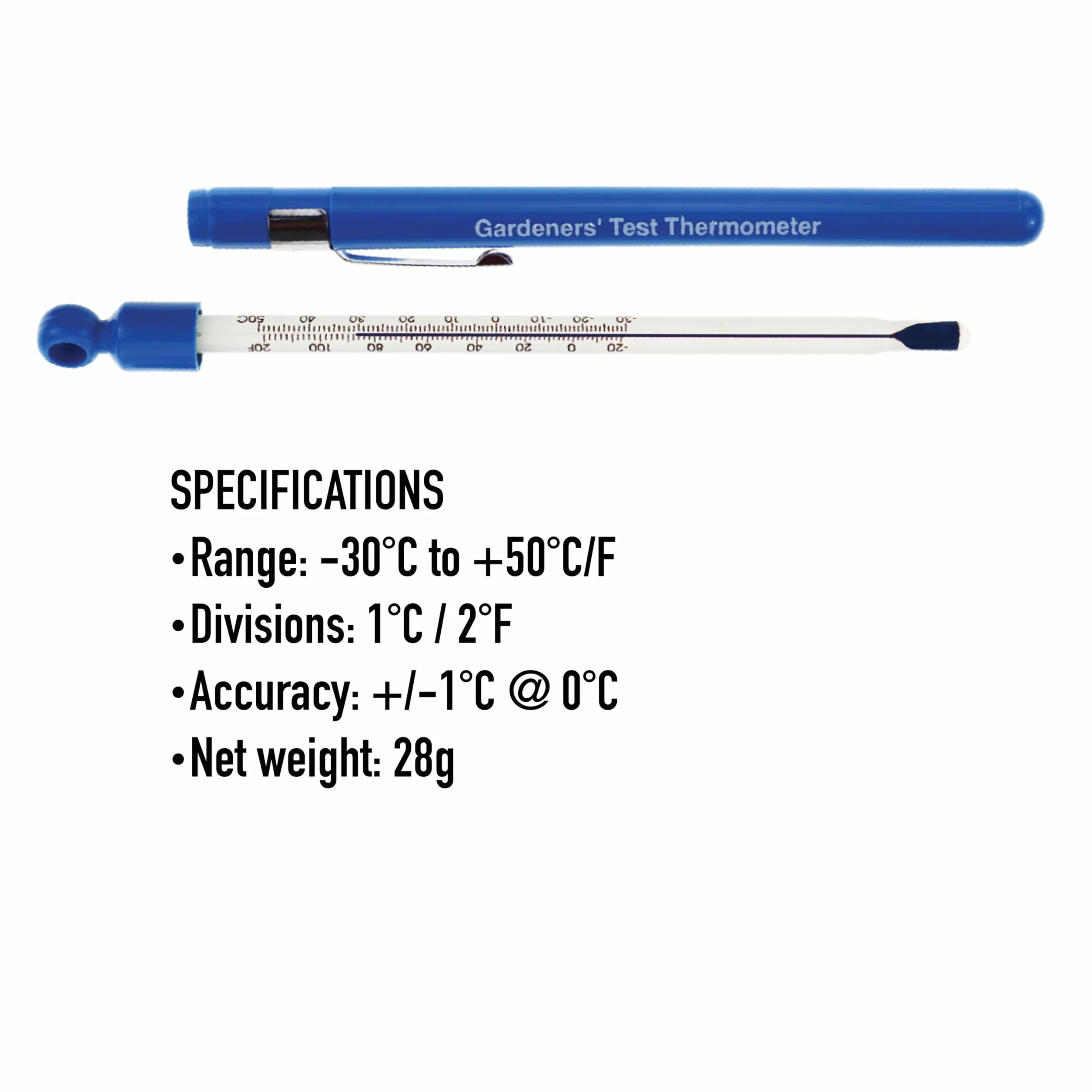 Thermometer World Praktyczna sonda do pomiaru temperatury gleby do ogrodu - sonda przed siewem i sadzeniem