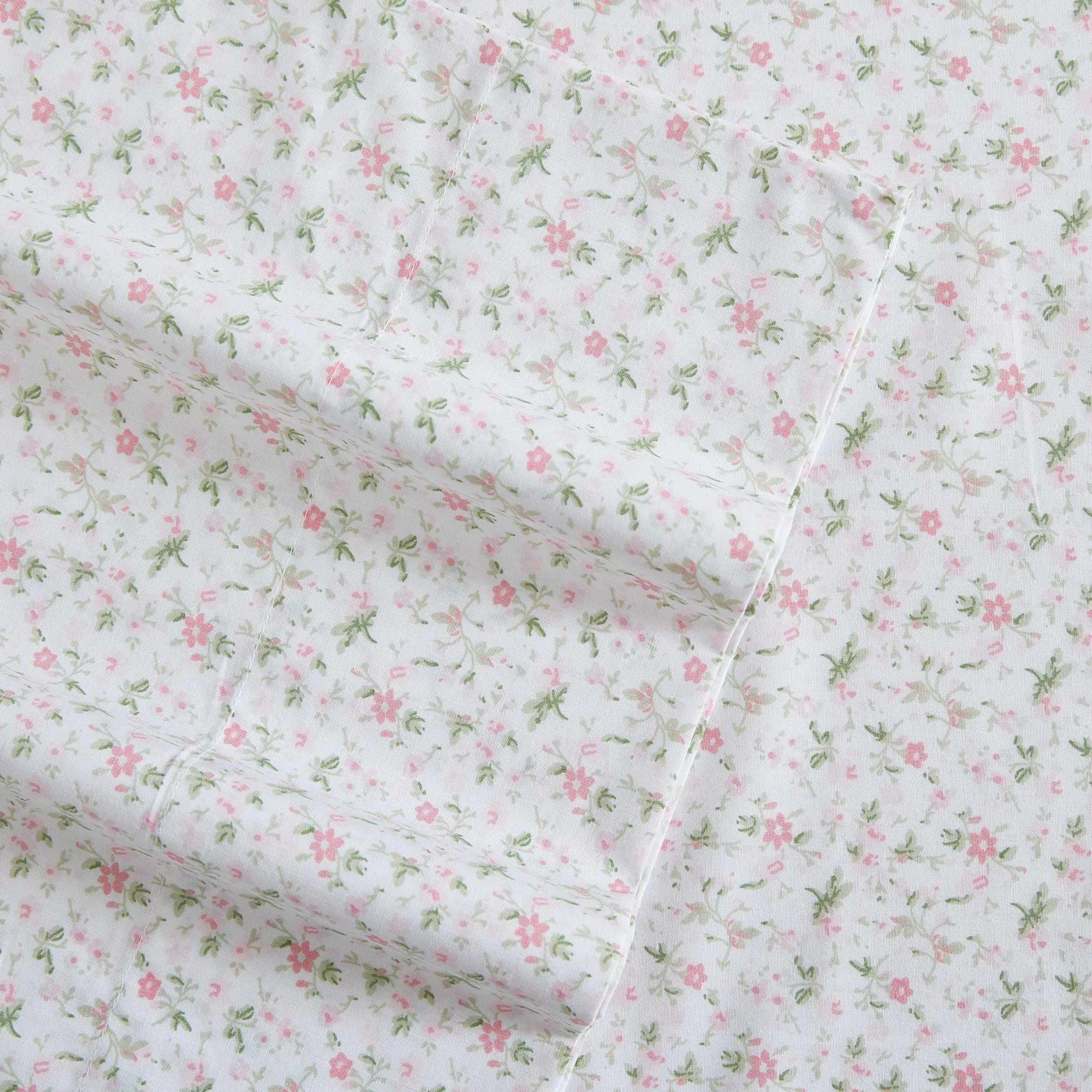 Laura Ashley Prześcieradła w rozmiarze Twin XL, zestaw pościeli z bawełny perkalowej, lekka i oddychająca dekoracja domu, kolor różowy (Evie Pink), rozmiar Twin XL