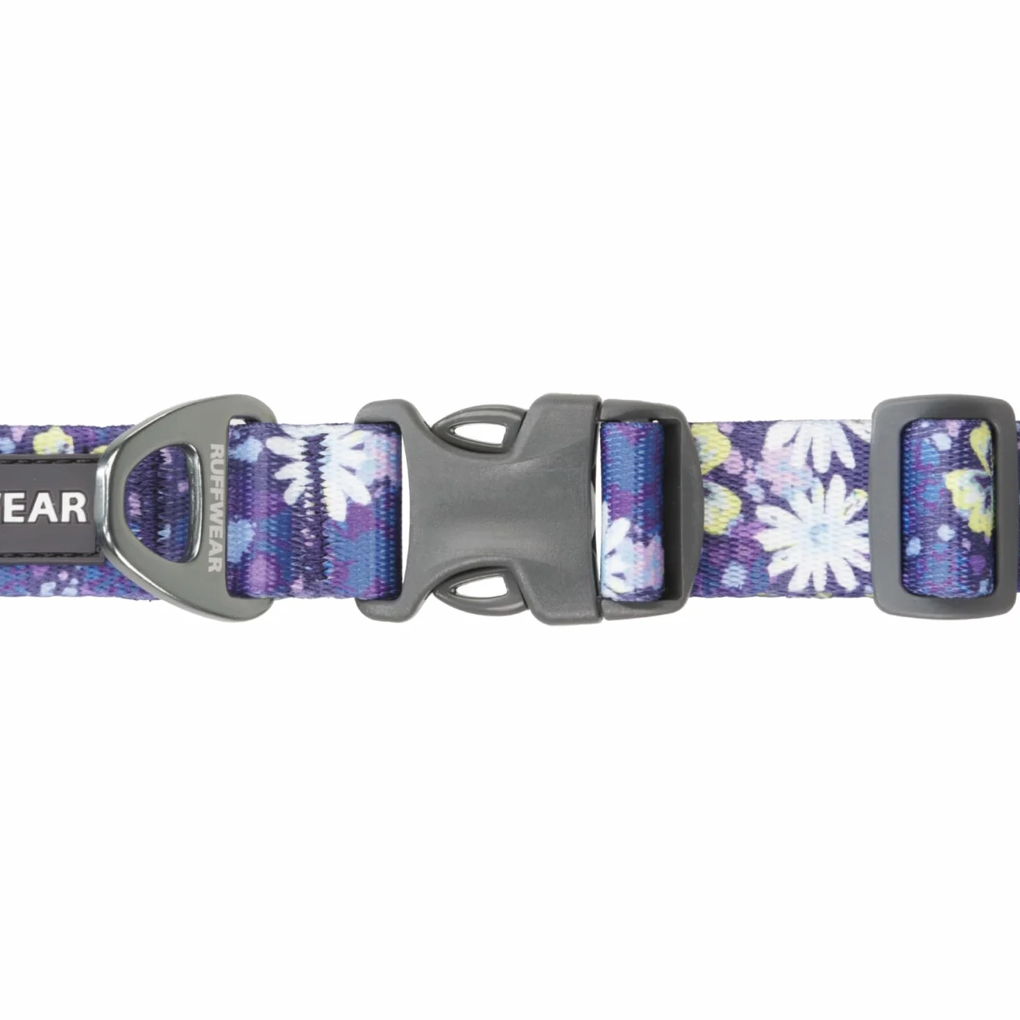 Ruffwear Średnia obroża dla psa z przodu, z aluminiowym pierścieniem w kształcie litery V, wygodna i mocna, z boczną klamrą i taśmą, do spacerów z psem, rozmiar M (36-51 cm), dziki kwiat
