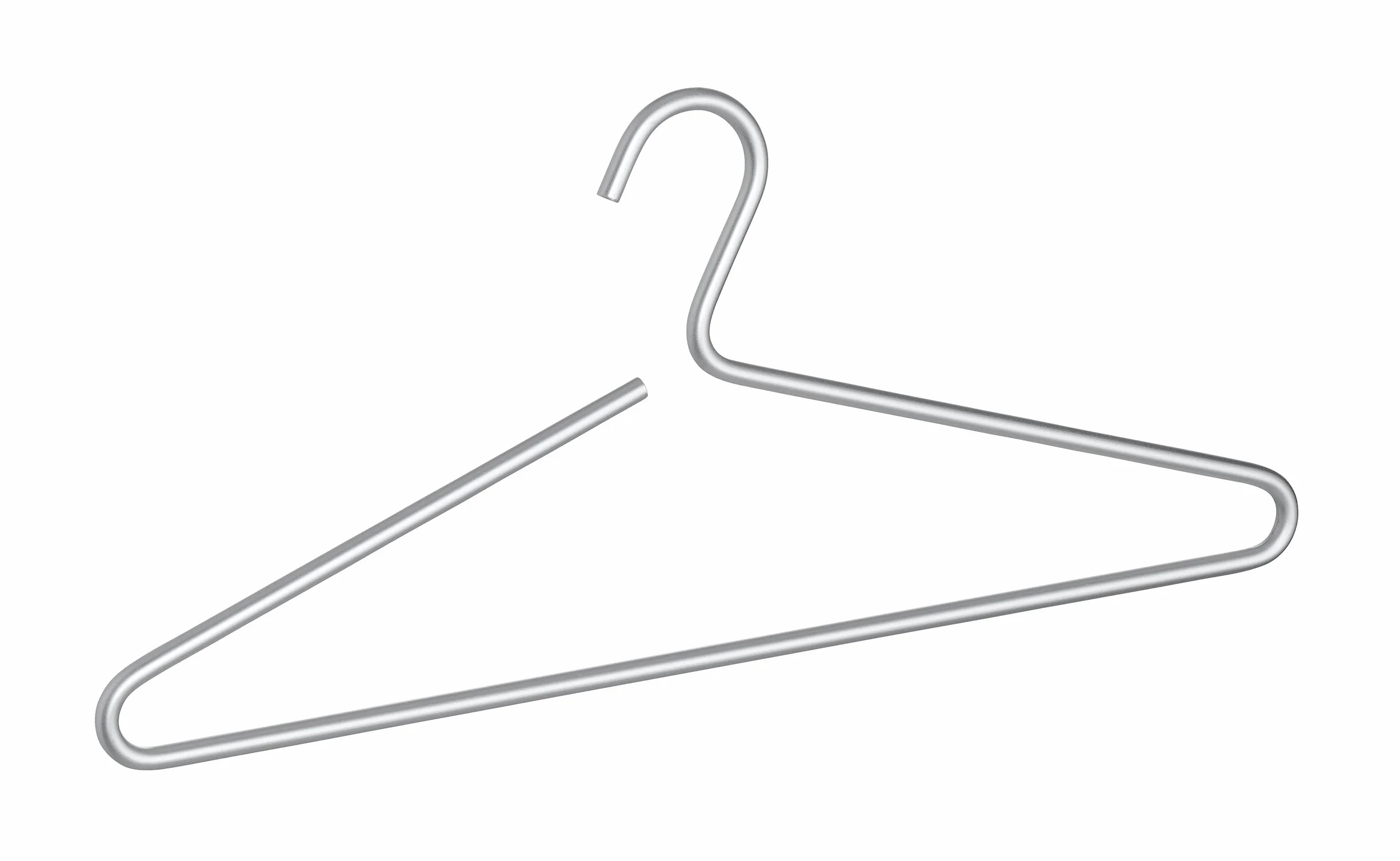 Wenko Wieszak na ubrania Lux, srebrny wieszak na ubrania i garderobę, aluminiowy wieszak na kurtki i płaszcze, oszczędność miejsca podczas przechowywania w szafie, 42 x 19 x 0,8 cm