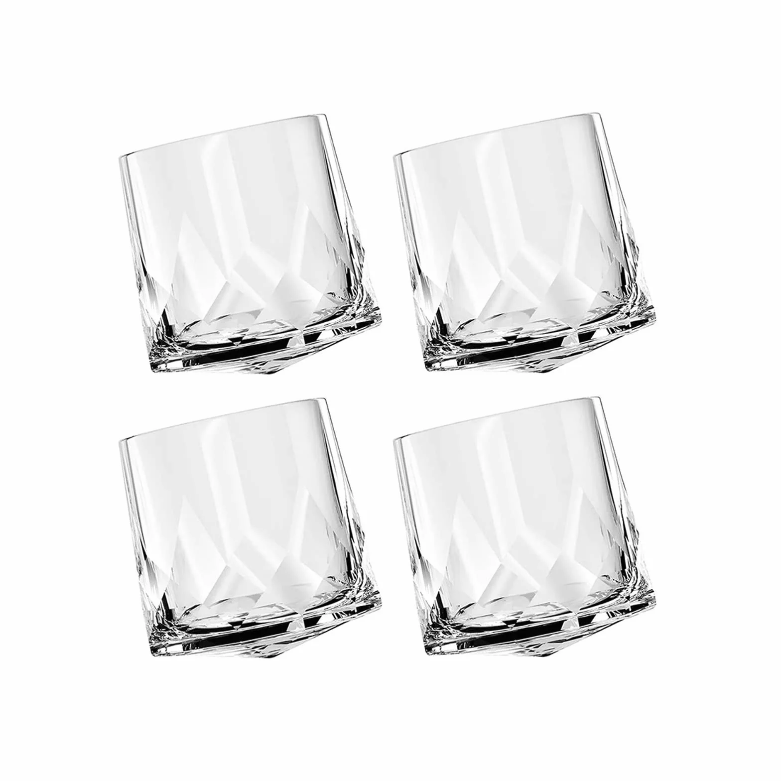 Generic Szklanka Do Wina 4-Szt Zestaw Kieliszków Whisky, Beczka Whisky, Whiszkocka, Bourbon, Koktajle Domowe Szklanki Do Wody Zestaw Naczyń Barnaczyń Szklanych/Czarny/270Ml