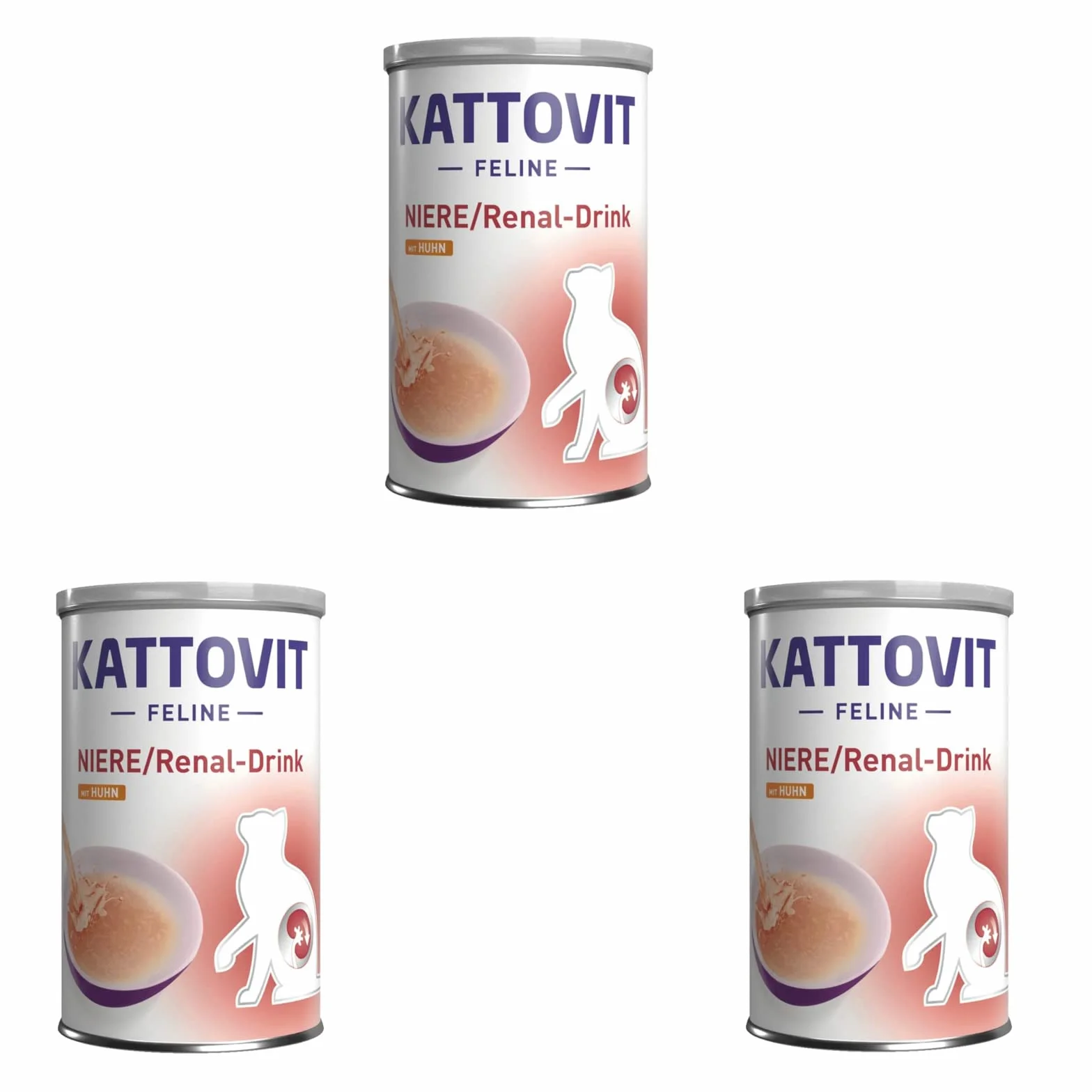 Kattovit Kurczak z nerek napój nerkowy 3 x 135 ml karma uzupełniająca dla dorosłych kotów