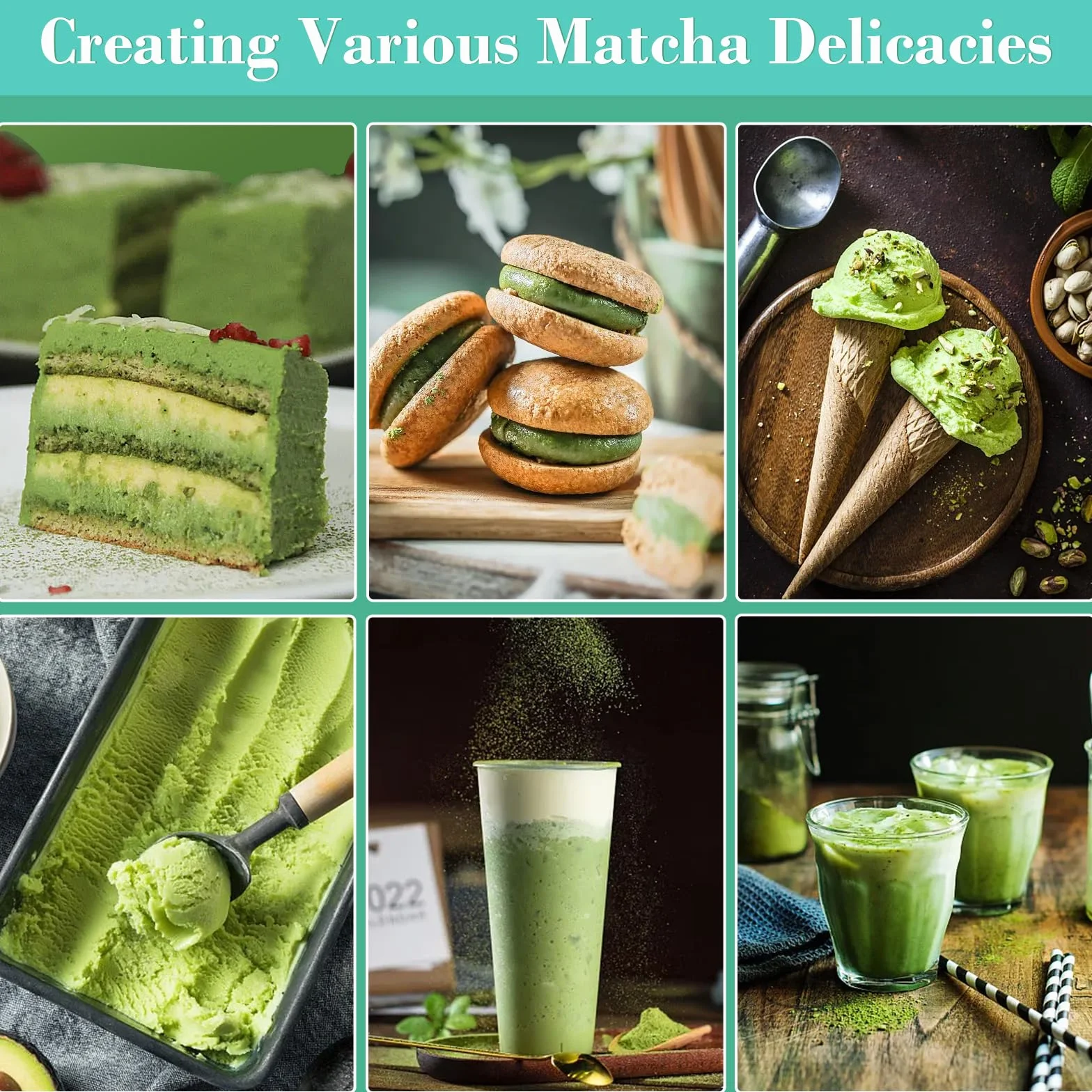 Zestaw 5-częściowy Matcha Set zawiera Matcha Besen i akcesoria - Matcha Tea Set z sitkiem do matchy stojakiem na trzepaczkę bambusową łyżeczką i miseczką do matchy - Idealny dla miłośników matchy jasn