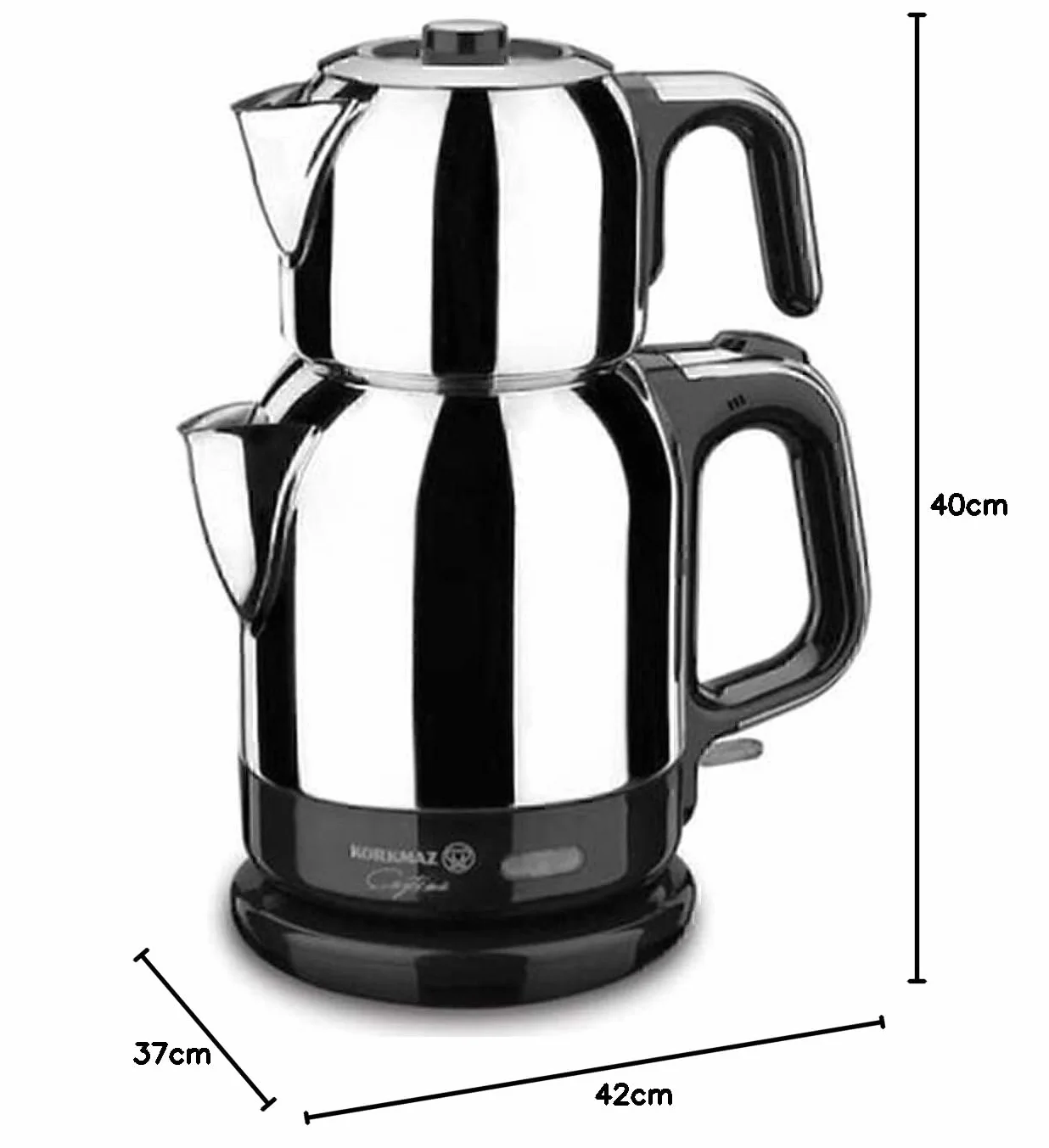 Korkmaz A331 Çaytema 1600 W ekspres do herbaty Caytema A 331 - Inox Chrome
