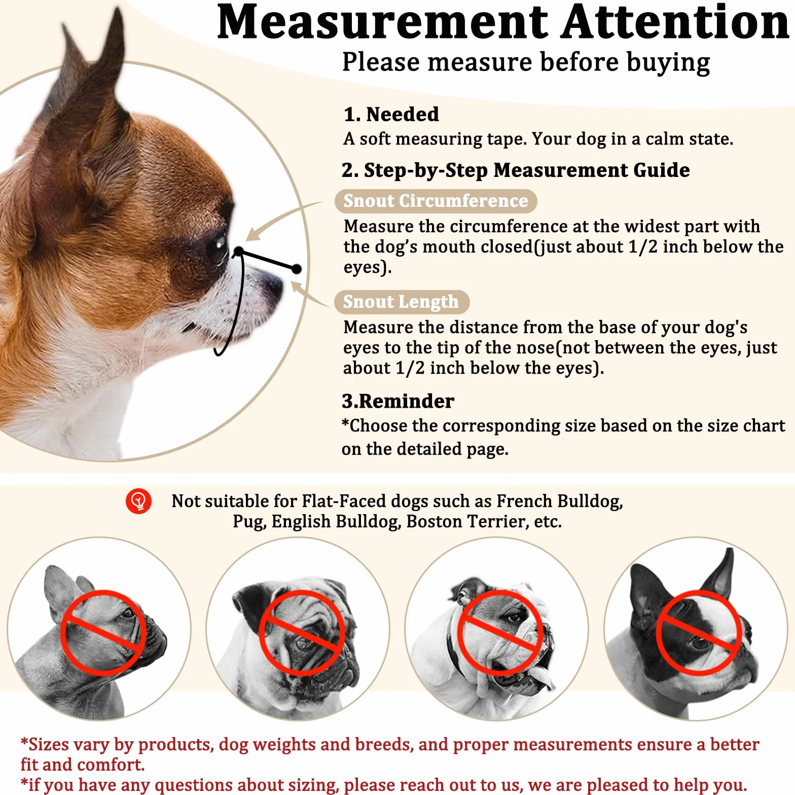 Kaganiec z krótkim pyskiem Mayerzon dla Chihuahua, Shih Tzu, boksera - miękka tkanina do pielęgnacji