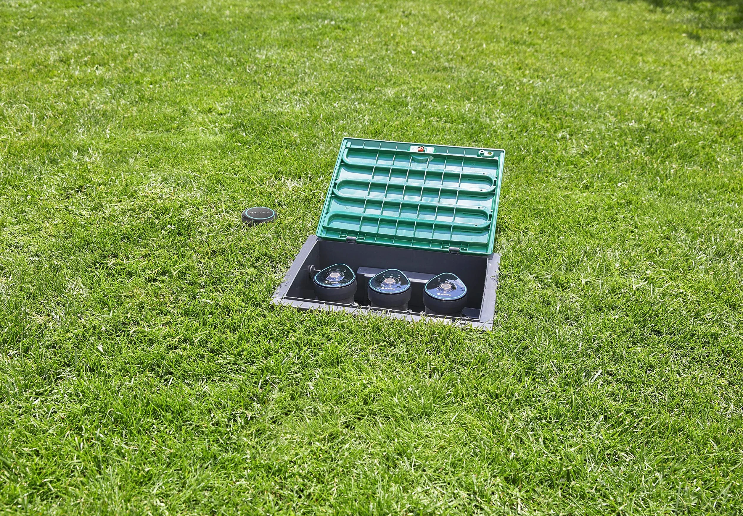 Gardena element sterujący 9 V Bluetooth: Jednostka sterująca do automatycznego i niezawodnego nawadniania, możliwość konfiguracji za pomocą aplikacji Bluetooth, bezprzewodowa (01287-20)