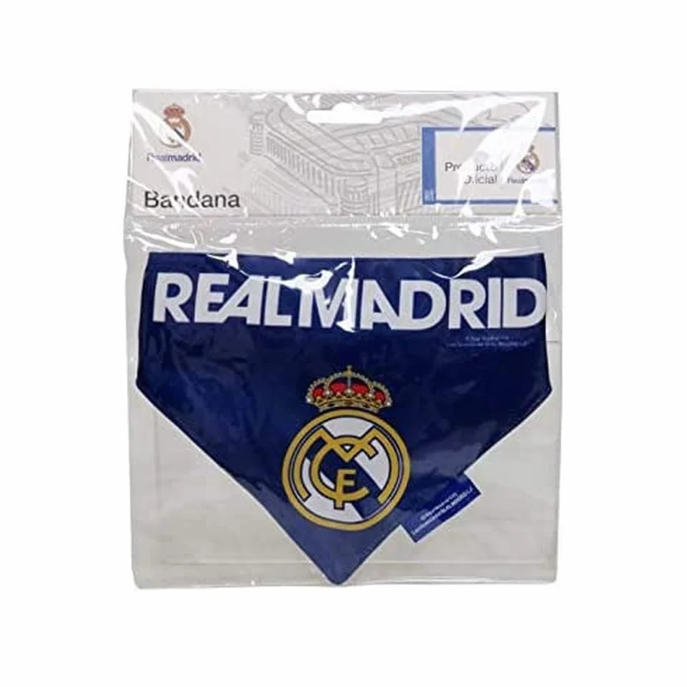 Real Madrid CF Bandana dla psa i kota, regulowana, niebieska, oficjalny produkt