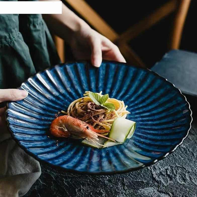 Talerze obiadowe kolacja okrągły talerz makaron półmisek na ryż miska ceramiczna zastawa stołowa bardzo odpowiednia do restauracji, hoteli itp. Talerze sałatkowe (L)