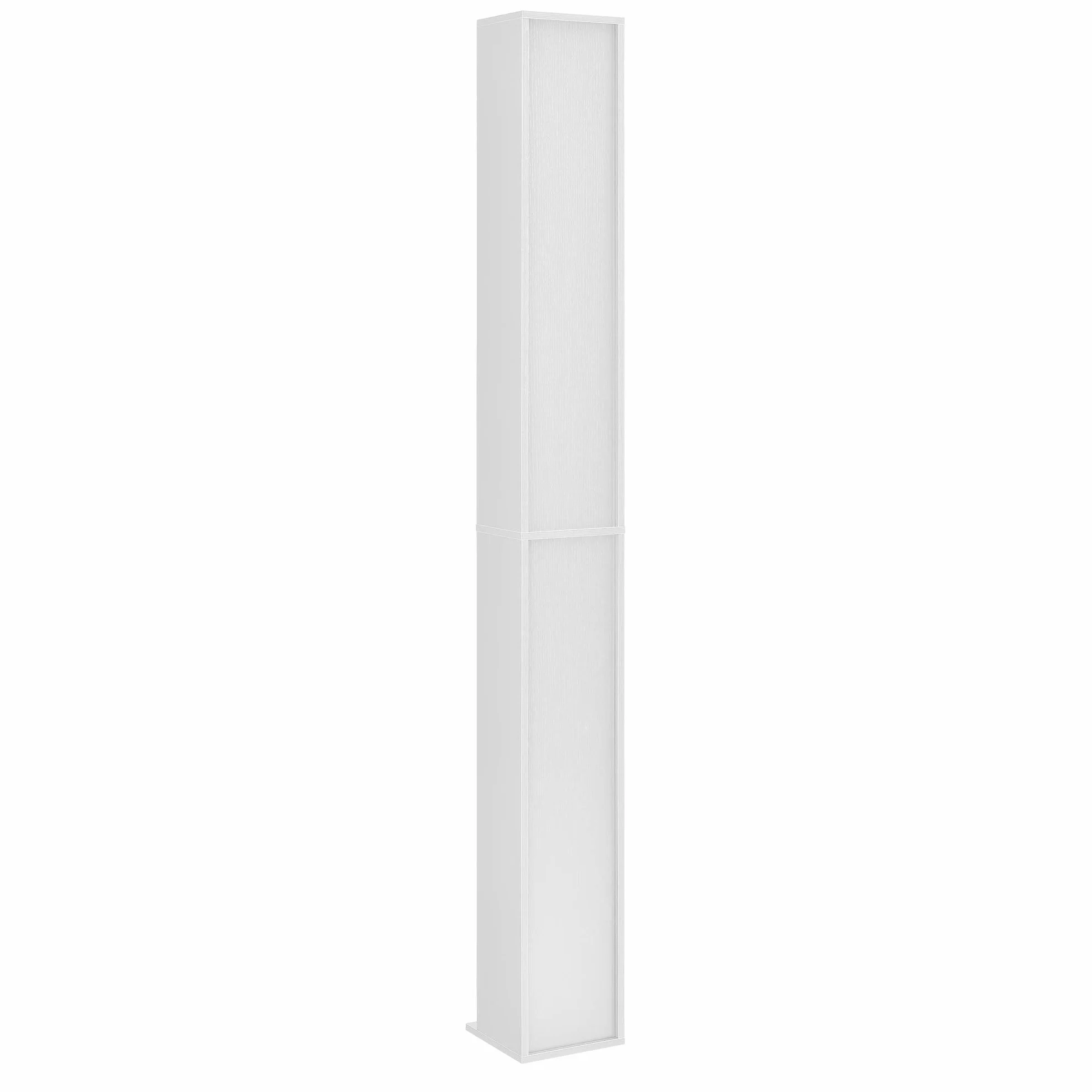 [en.casa] Regał na płyty CD Aventoft 175 x 20 x 20 cm, regał na książki, regał stojący, do przechowywania, 12 przegródek, biały