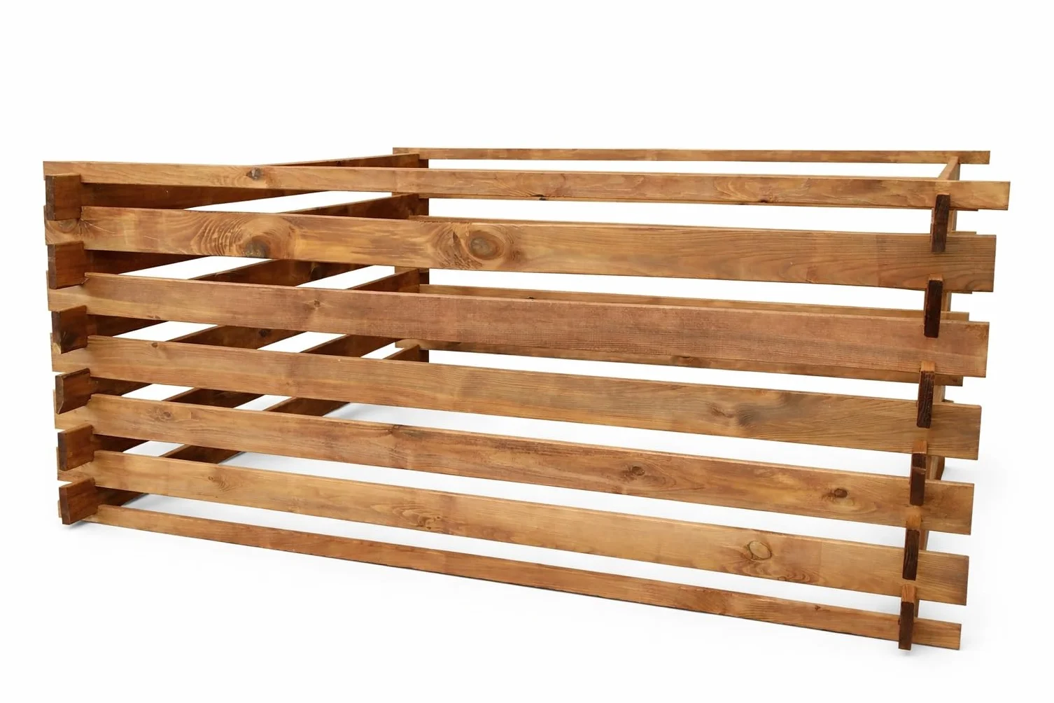 Pojemnik na Kompost Drewniany – Kompostownik Ogrodowy 140 × 140 × 60 cm – Drewno Impregnowane