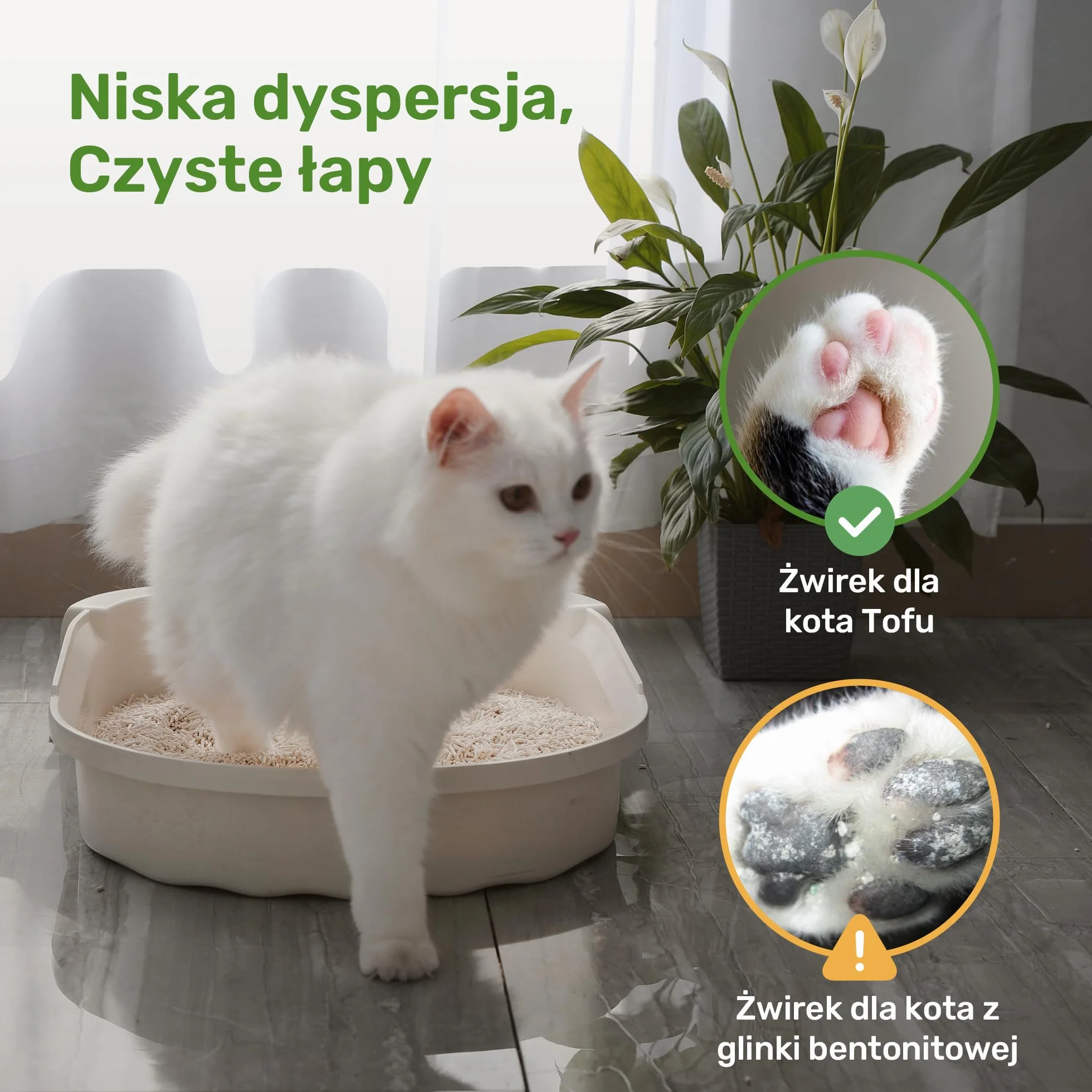 FUKUMARU Tofu żwirek dla kotów, 10,8 kg, mieszany pellet kukurydziany, bezpyłowy i lekko grudkowaty, kontrola zapachu, nadaje się do mycia w zmywarce, niewielkie pozostałości
