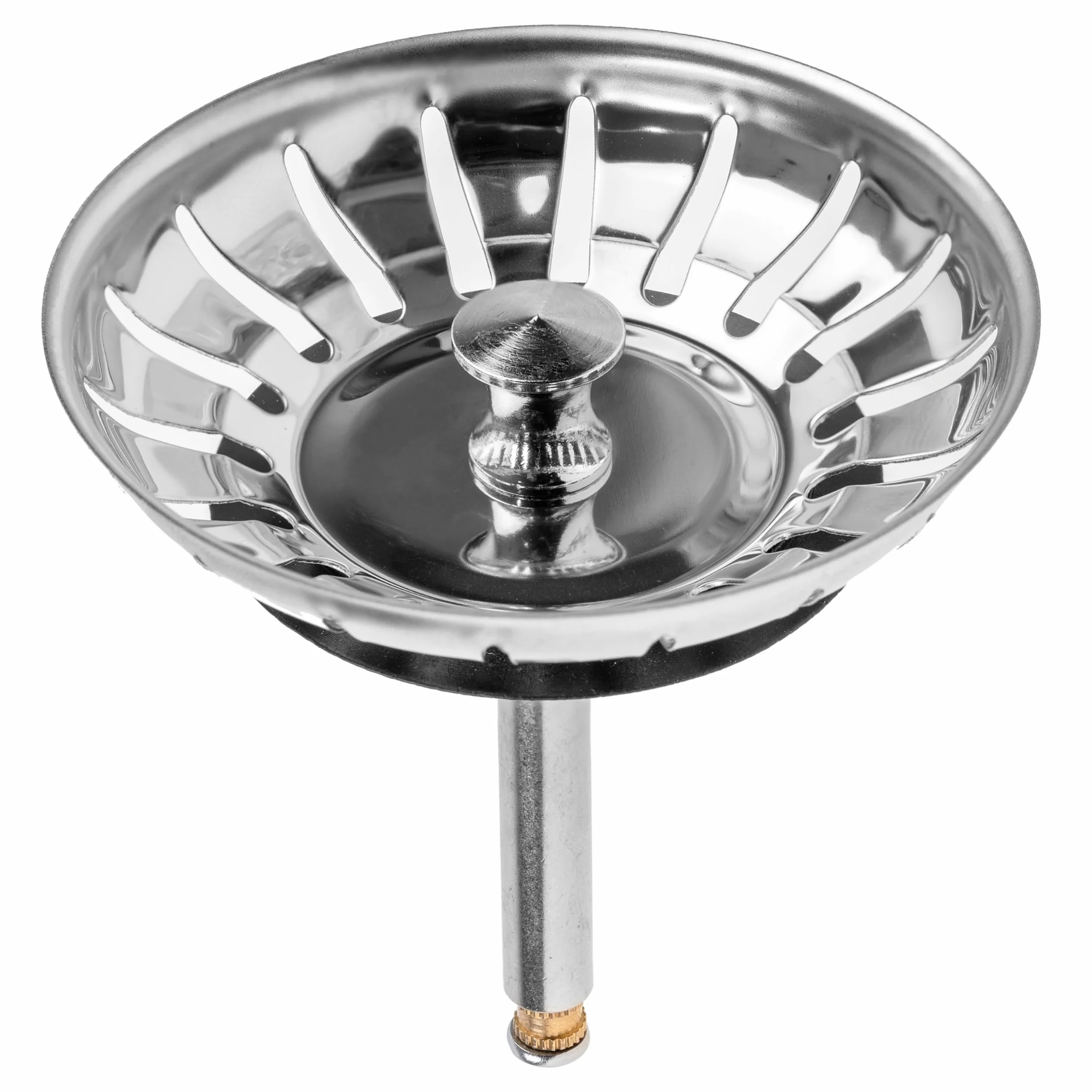 Sitko do zlewu kuchennego, Ø 79 mm, kompatybilny z Blanco 119146, kosz sitkowy 3,5" z 18 rowkami, trzpień mimośrodowy 52-97 mm, trzpień Ø 8 mm, część zamienna do zlewu, wkładka sitko do zlewu, funkcja
