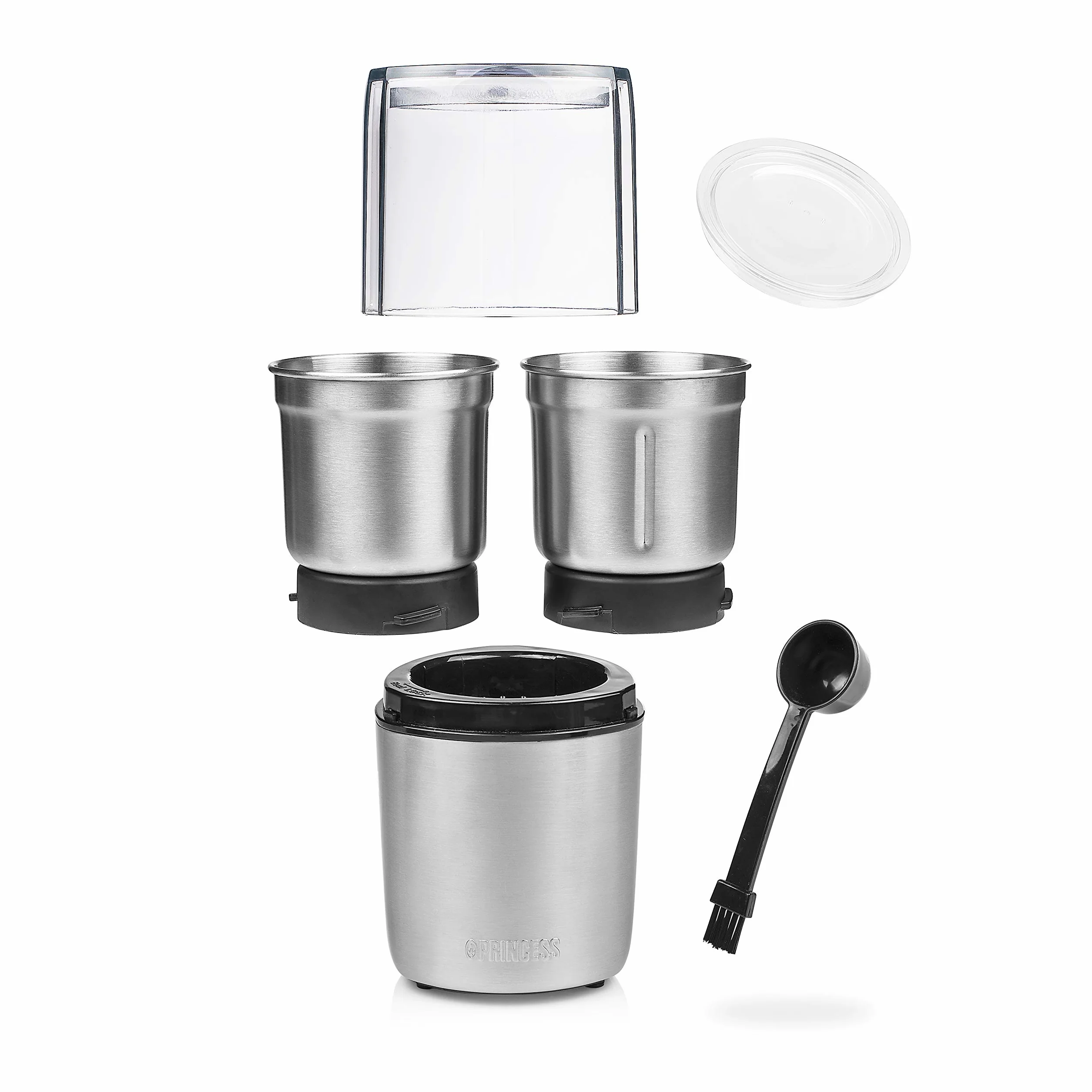 Princess Pesto Maker 221040 Wielofunkcyjny Rozdrabniacz, z 2 Nożami Ze Stali Nierdzewnej, 200 W, 190 G, Do Stałych I Płynnych Składników, 221040