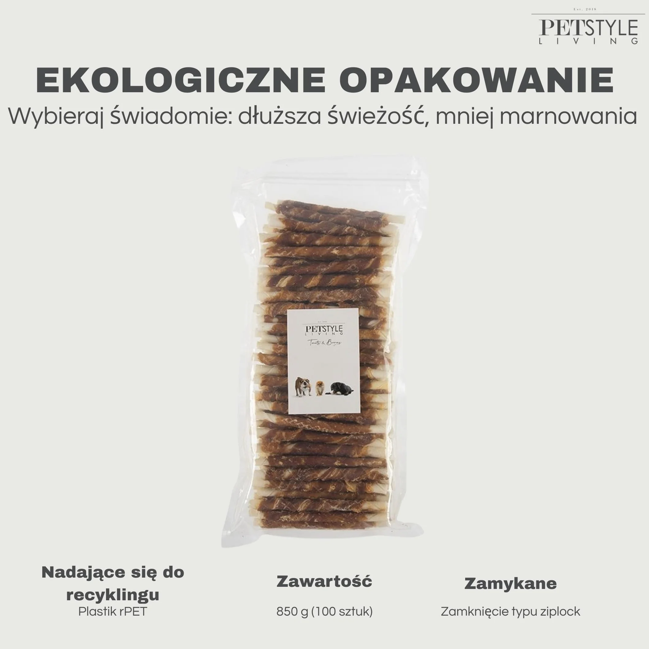 Patyk do żucia z Kaczka dla psa 100 sztuk