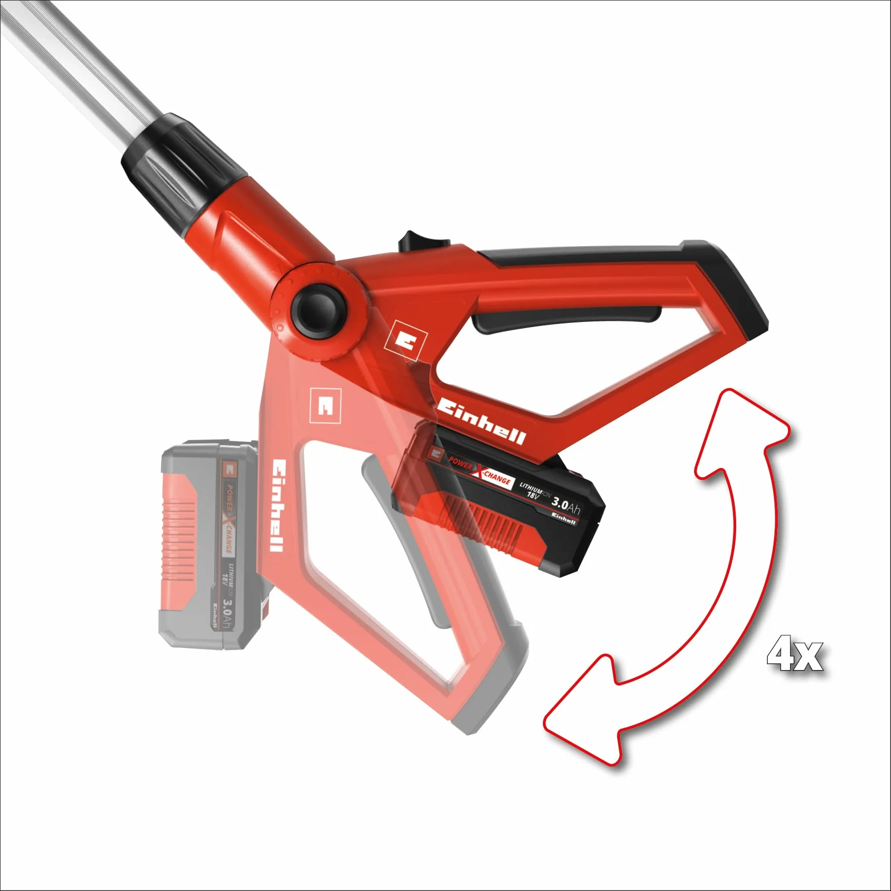 Einhell Ge-Lc 18 Li T Solo Piła Teleskopowa, Czarny/Czerwony, 88-184 cm