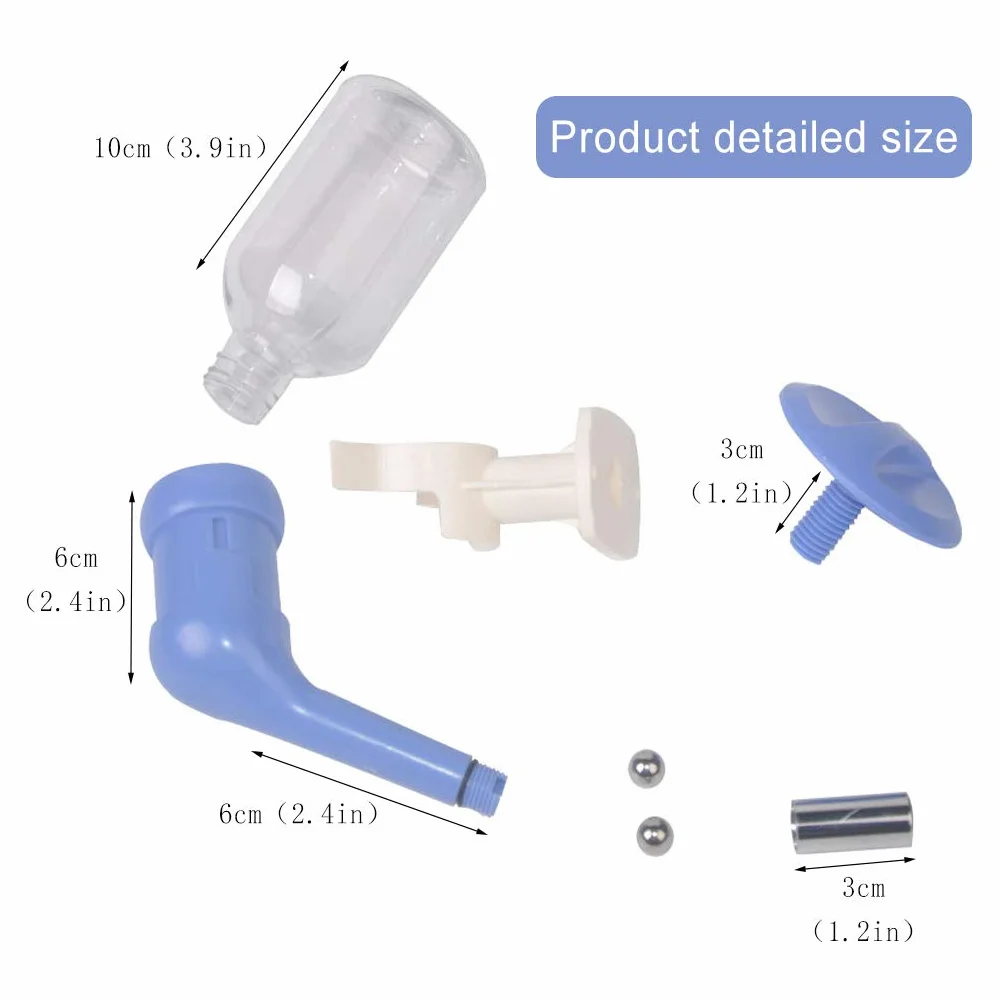 Andiker Butelka na wodę dla psa do skrzyni, bez kapania, 350 ml, dozownik wody dla psów, regulowany i zdejmowany, zainstalowany na klatce hodowlanej, butelka na wodę dla psów i szczeniąt