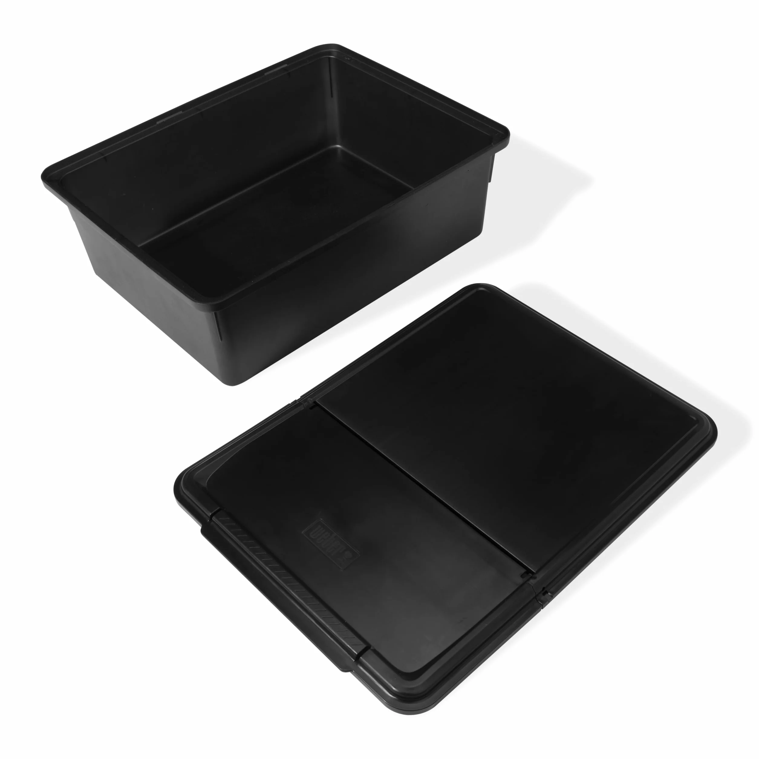 Weber Works - Pojemnik na Grillowanie na Zewnątrz, do Serii Weber SLATE, z Wytrzymałym Klapowanym Pokrywem, Łatwe Przechowywanie Narzędzi do Grillowania - Czarny (3400107)