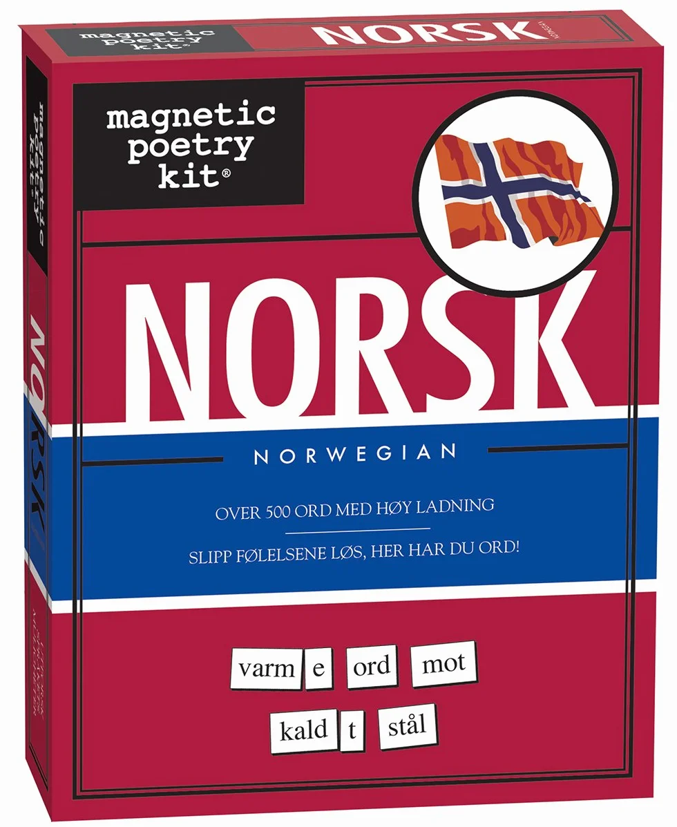 Magnetic Poetry - Zestaw norweski (norsk) - słowa do lodówki