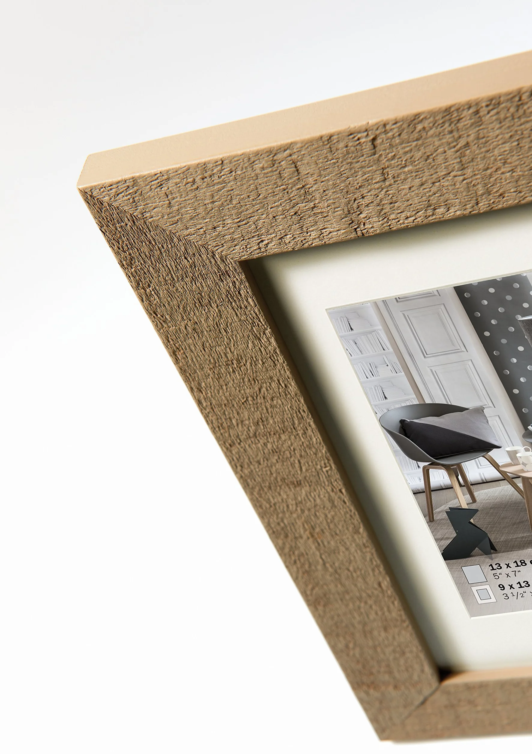 walther design Ramka na zdjęcia beżowa 60 x 80 cm z passe-partout, Rama drewniana Home HO080C