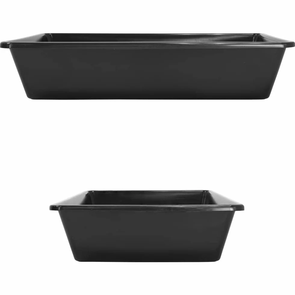Plastikowa wanna z tworzywa sztucznego 20L 60x40x12 cm Czarna
