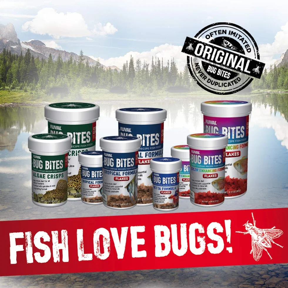 Fluval Bug Bites Fischfutter Flocken für tropische Fische 100ml