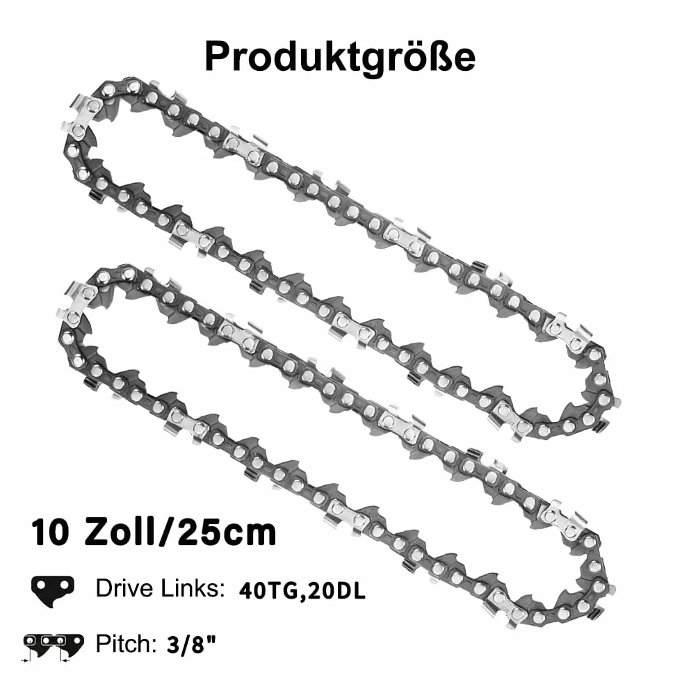 Joycabin 5 sztuk łańcuchów do piły 30 cali z 40 ogniwami napędowymi 3/8", zapasowy łańcuch do mini akumulatorowych pił łańcuchowych, łańcuchów, elektrycznych pił łańcuchowych, zamienników do drzew