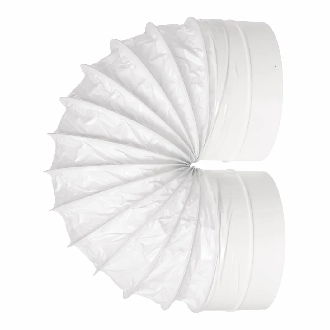 Ø 125 mm 50 cm / 5 cali 20 cali długość biały plastikowy wąż elastyczny PCW - rura kanałowa, kubek, złącze