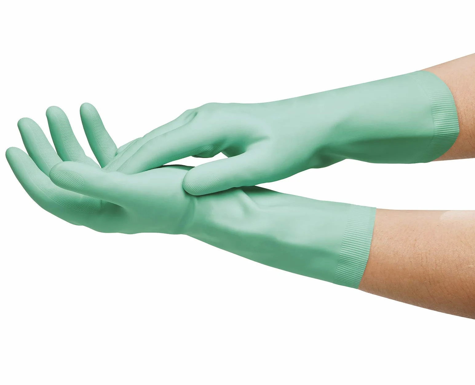 Spontex Daily Care rękawice domowe ze 100% lateksu z certyfikatem FSC, z podszewką z bawełny pochodzącej z recyklingu, do wszystkich prac związanych z czyszczeniem i pielęgnacją, 1 para, rozmiar L