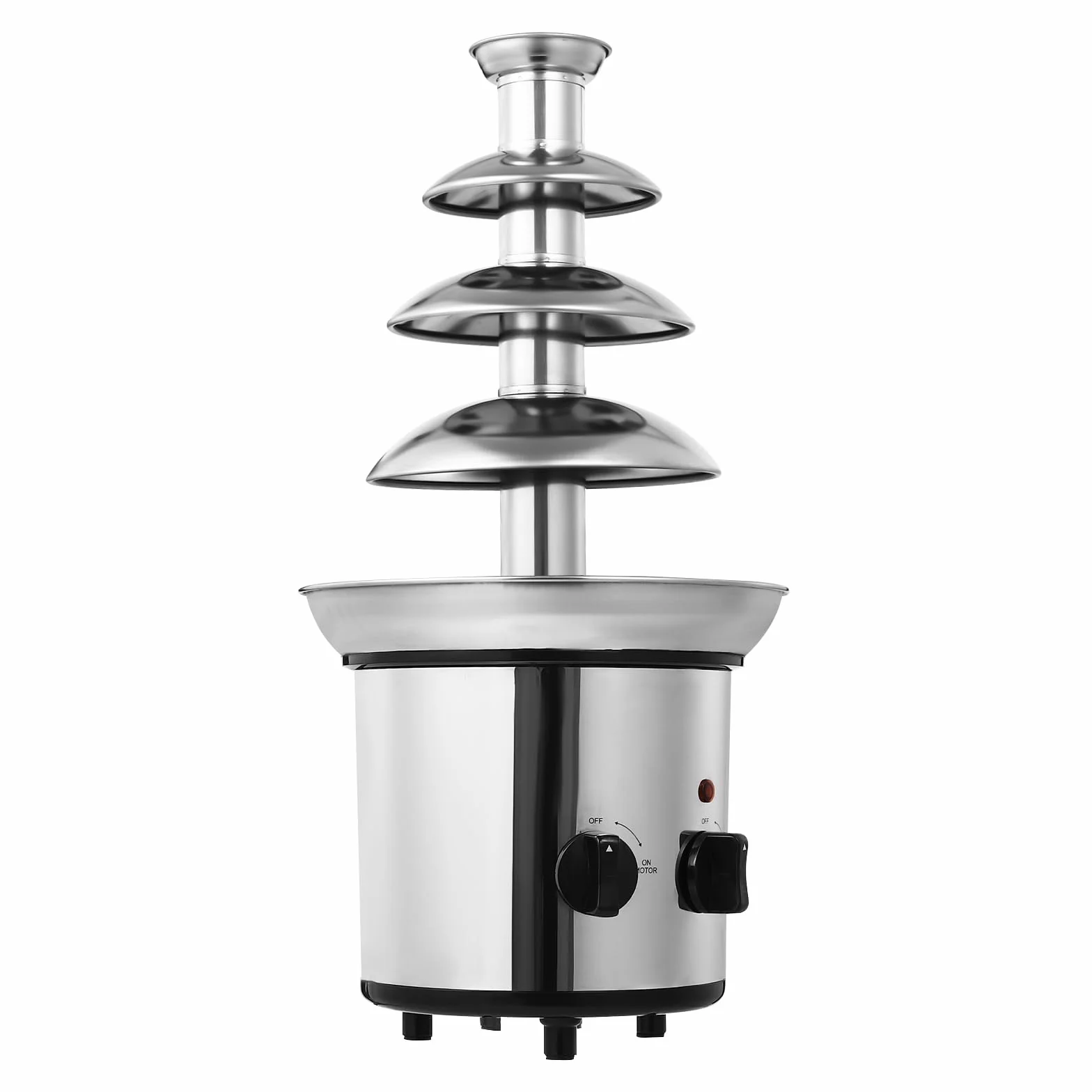 4-poziomowa fontanna czekoladowa, ze stali nierdzewnej, do czekolady, fondue, elektryczna, czekoladowa, duża fontanna czekoladowa, do kawiarni, hotelu, na wesele, itp