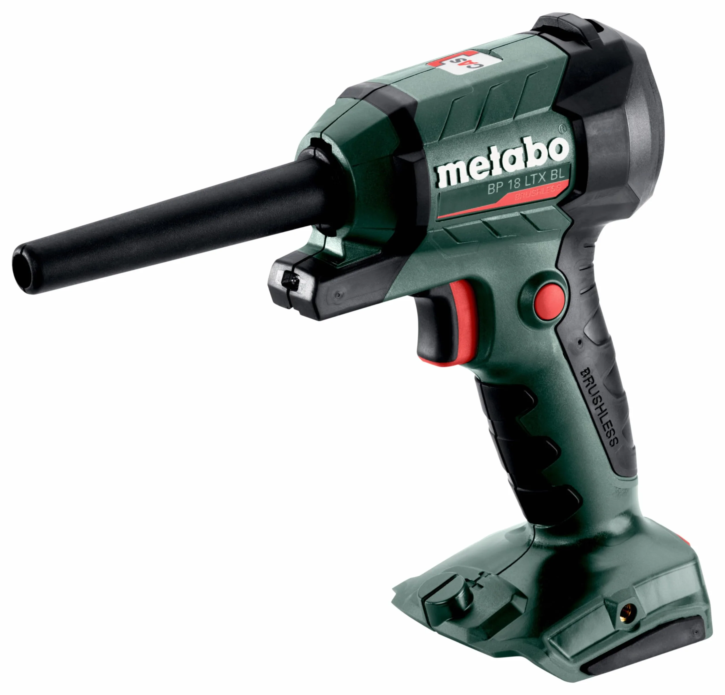 metabo Akumulatorowy pistolet do przedmuchu BP 18 LTX BL - 18 V, silnik bezszczotkowy, objętość powietrza 0,7 m³/min, prędkość powietrza 122 m/s, światło robocze LED, wszechstronne do czyszczenia