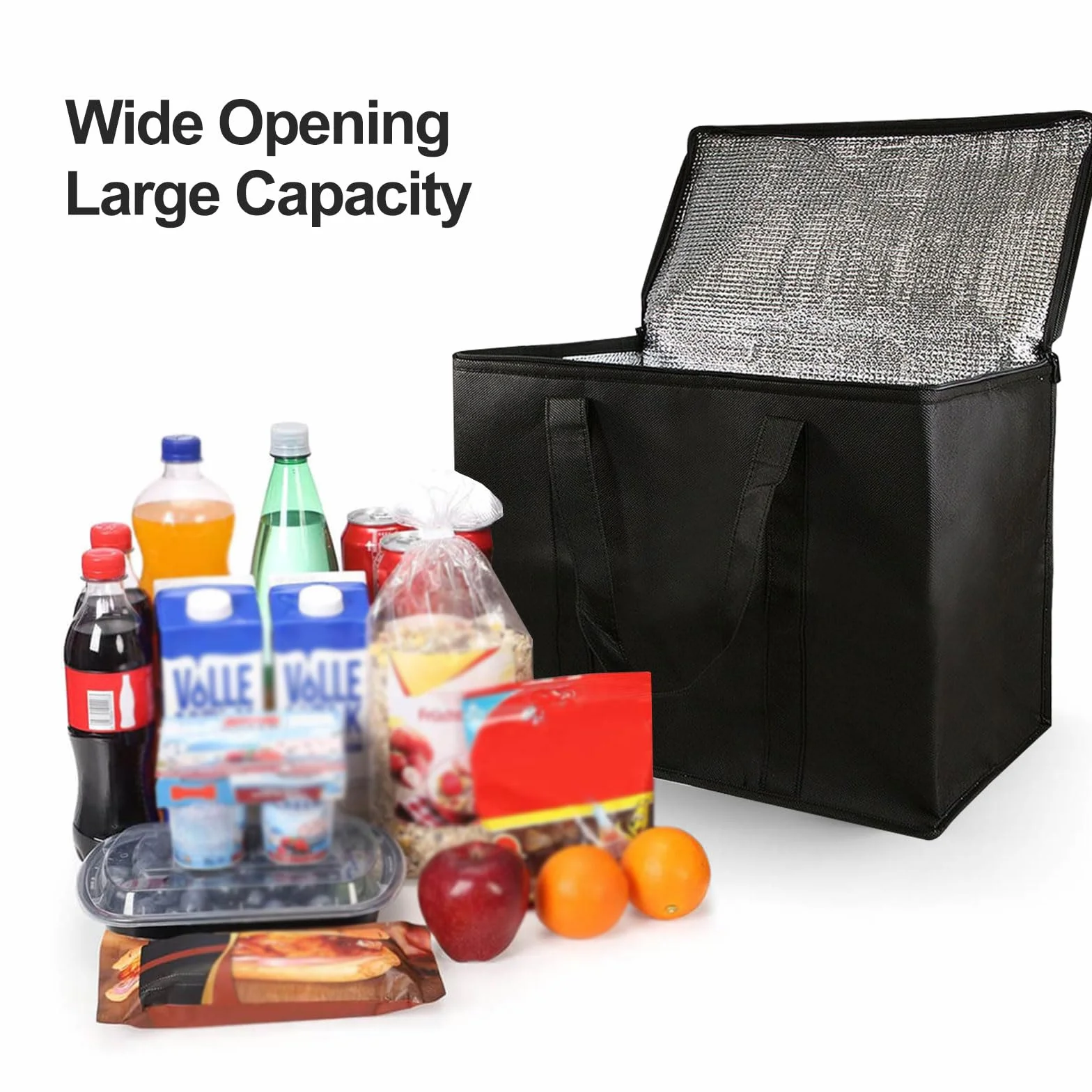 Torba na żywność, termoizolacyjna torba chłodząca, torba chłodząca 40 l, torba chłodząca, izolowana torba piknikowa, chłodząca, szczelna, składana, na kemping, do grilla, na zewnątrz
